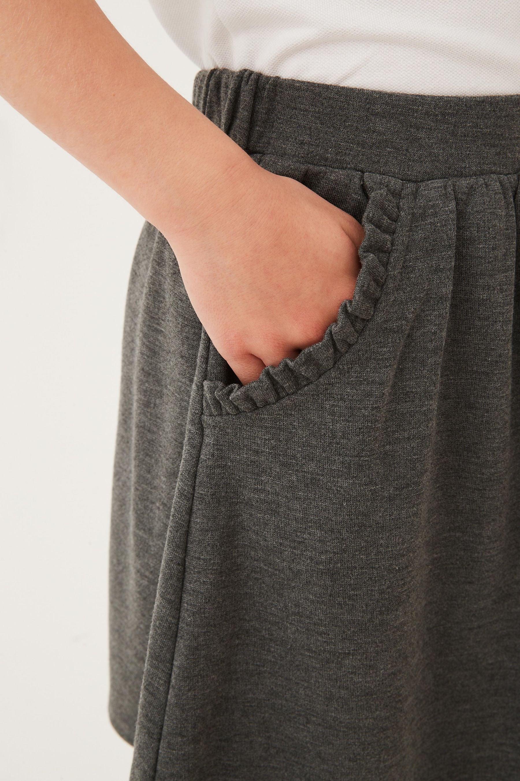 Grey Stretch Pull-on School Skirt (3-16yrs)