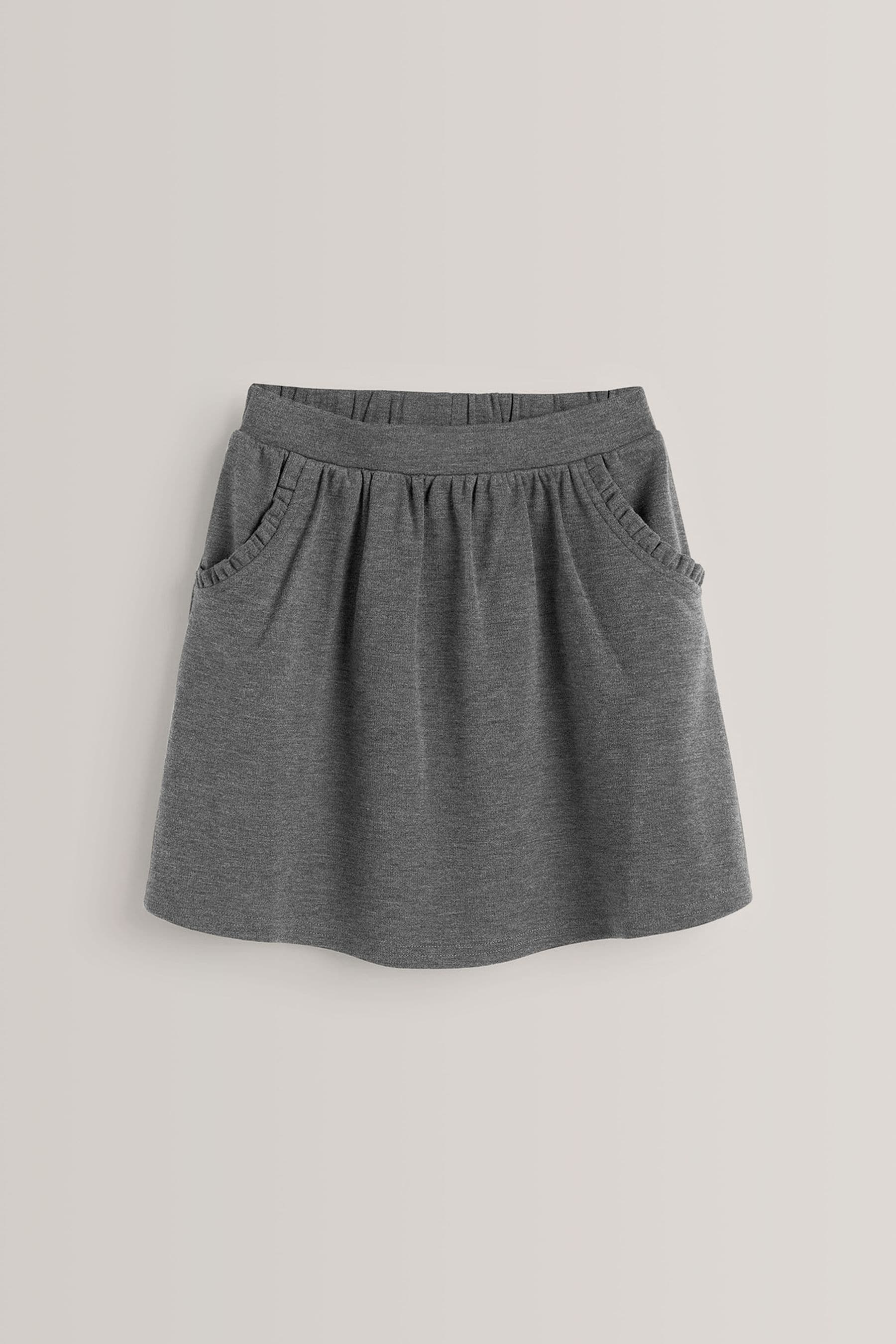 Grey Stretch Pull-on School Skirt (3-16yrs)