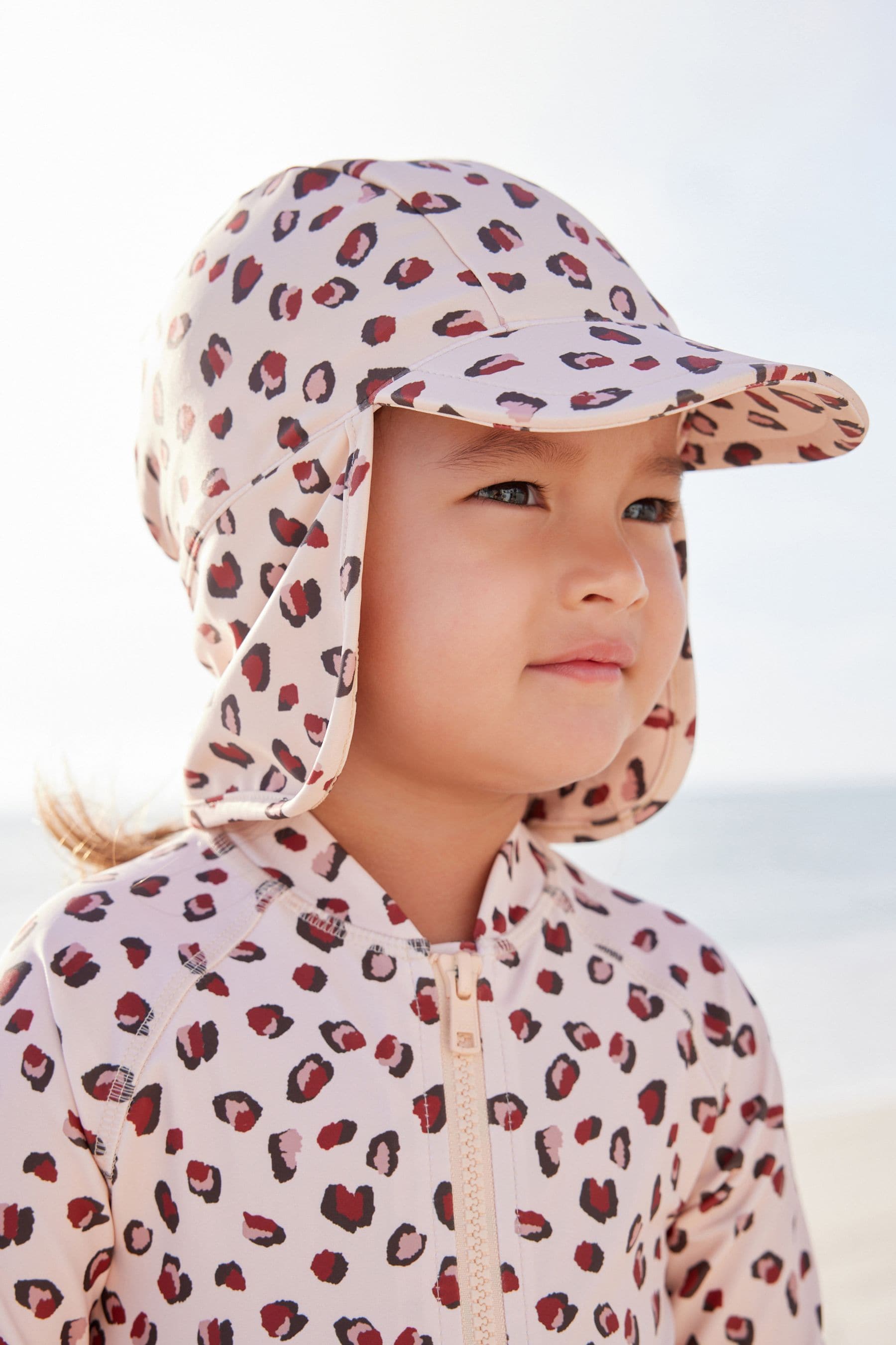 Animal Print Swim Legionnaire Hat (3mths-10yrs)