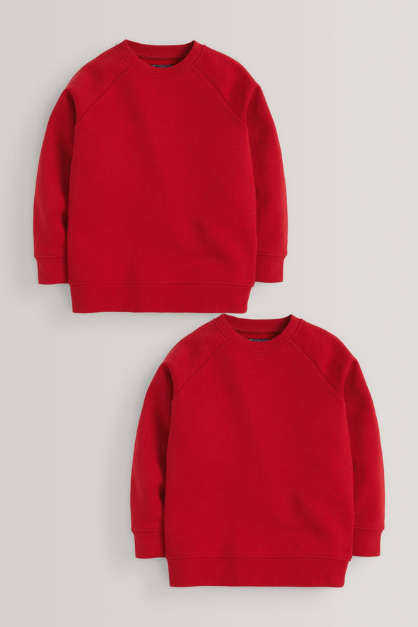 Red 2 Pack Crew Neck School Sweater (3-16yrs)