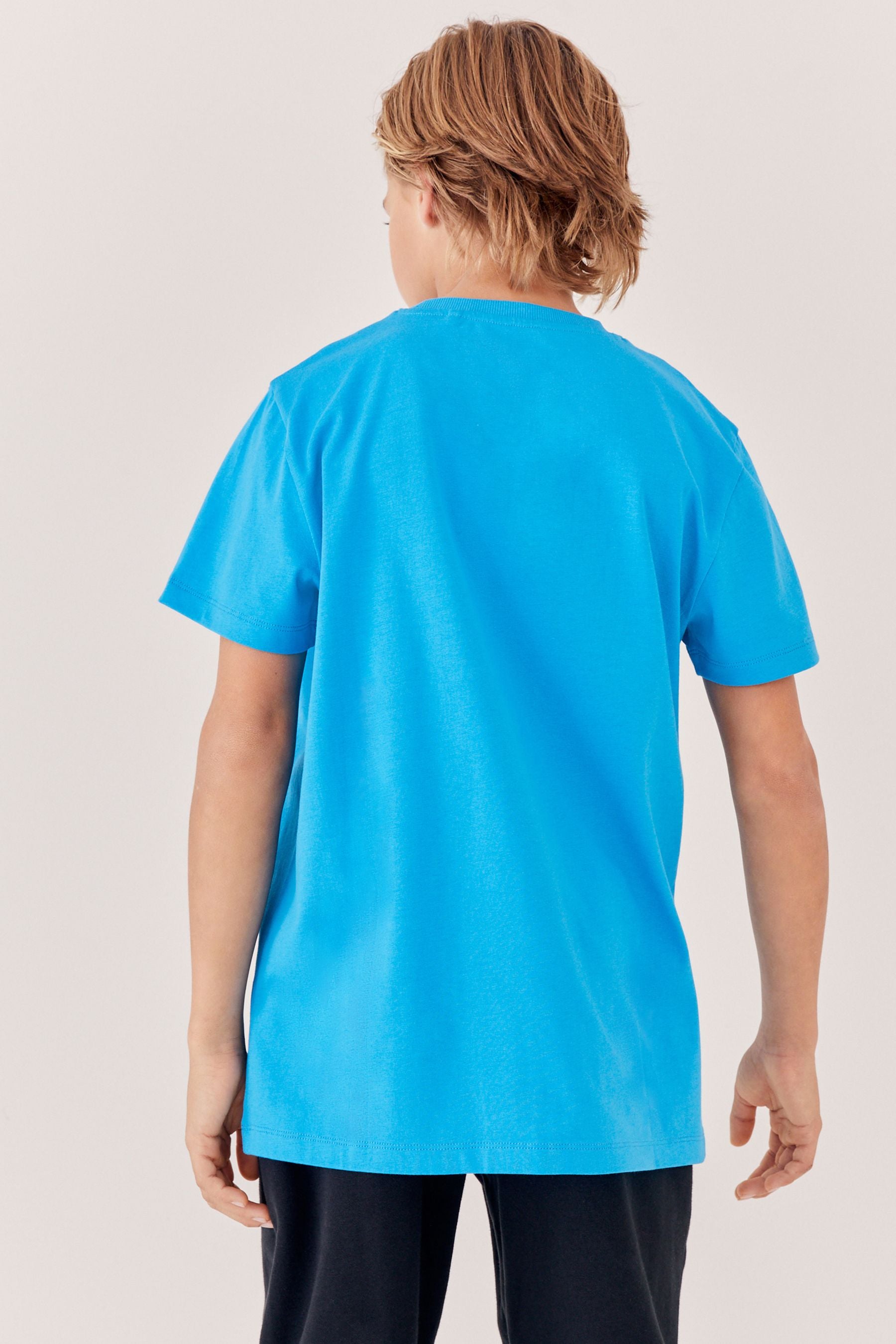 Blue Bright Regular Fit Short Sleeve T-Shirt (3-16yrs)