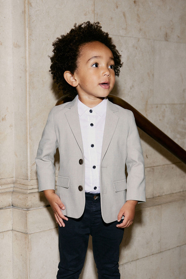 Neutral Blazer With Linen (3mths-9yrs)