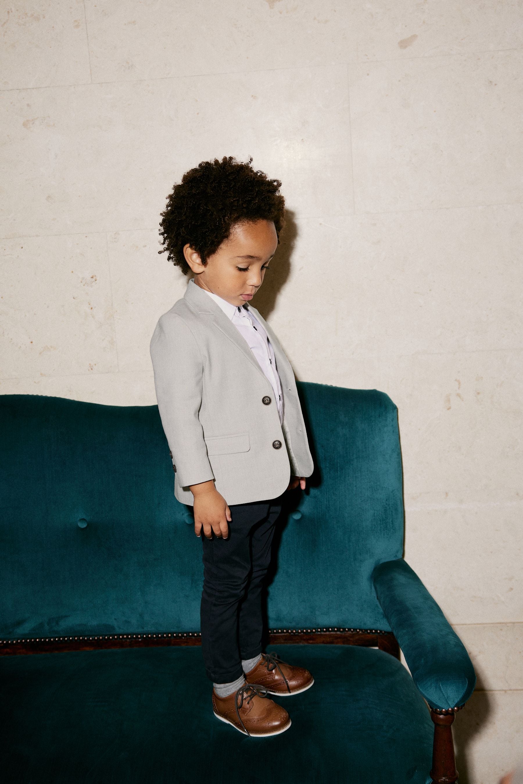 Neutral Blazer With Linen (3mths-9yrs)