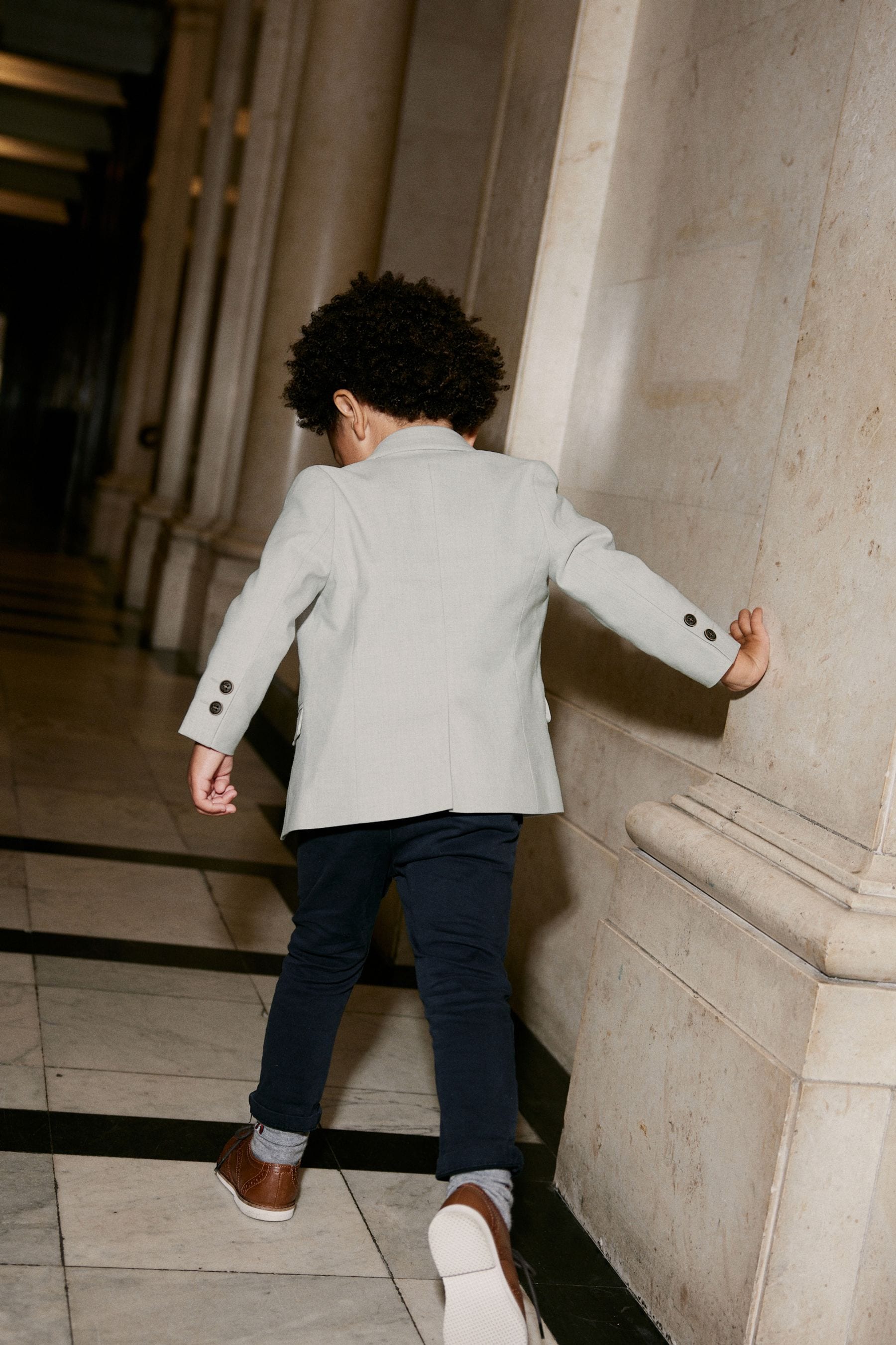 Neutral Blazer With Linen (3mths-9yrs)