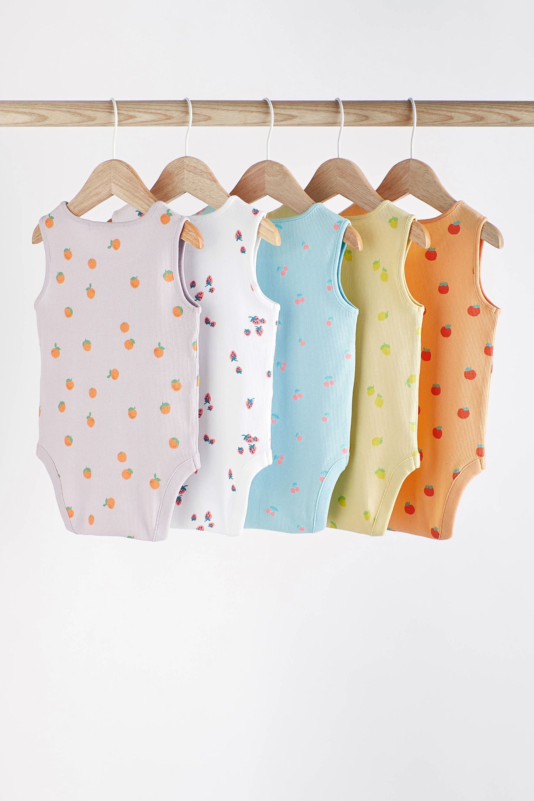 Multi 5 Pack Vest Baby Bodysuits