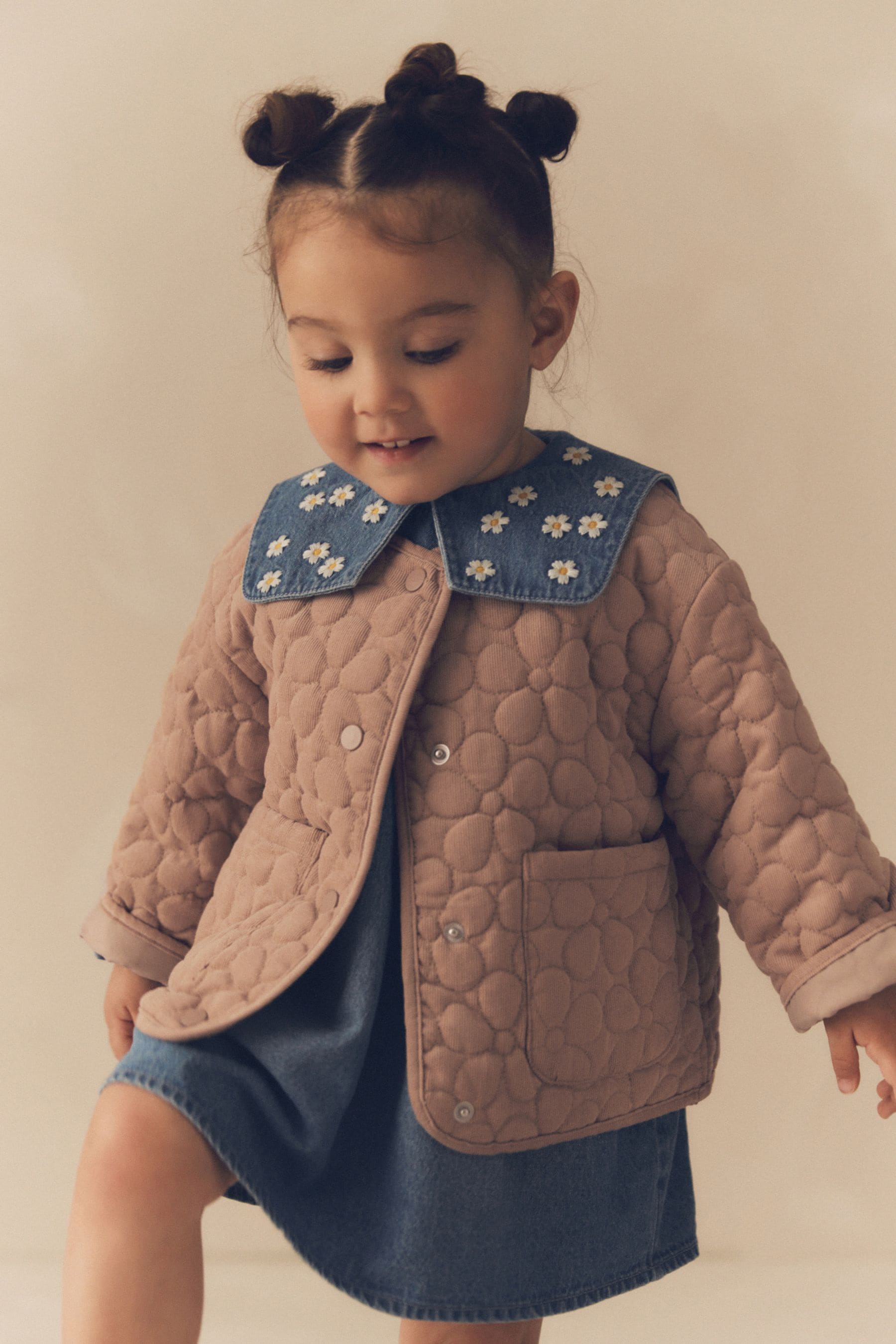 Natural Corduroy Quilted Coat (3mths-7yrs)