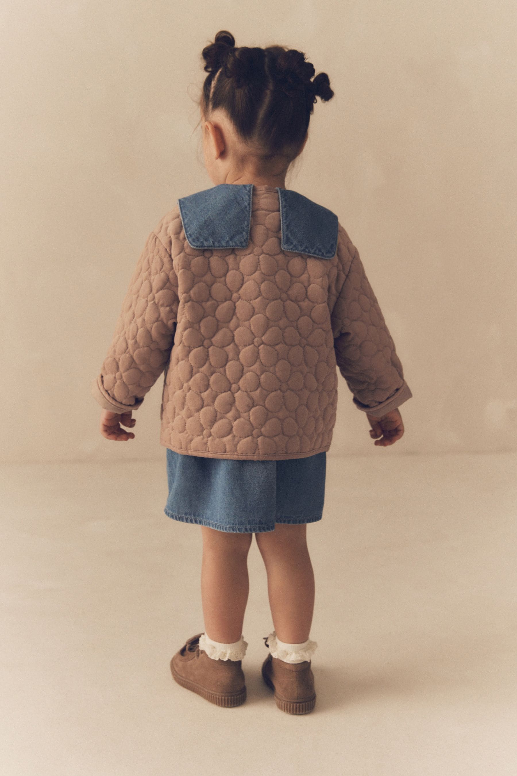 Natural Corduroy Quilted Coat (3mths-7yrs)