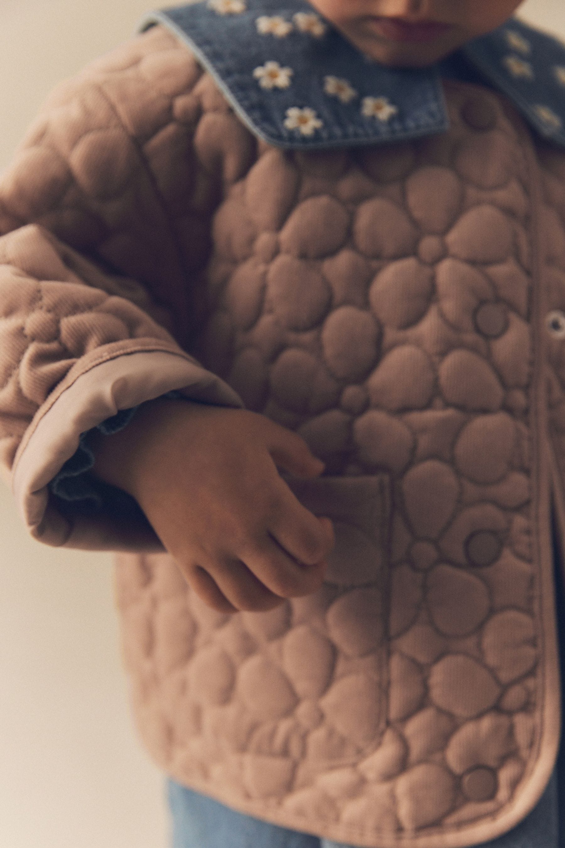 Natural Corduroy Quilted Coat (3mths-7yrs)