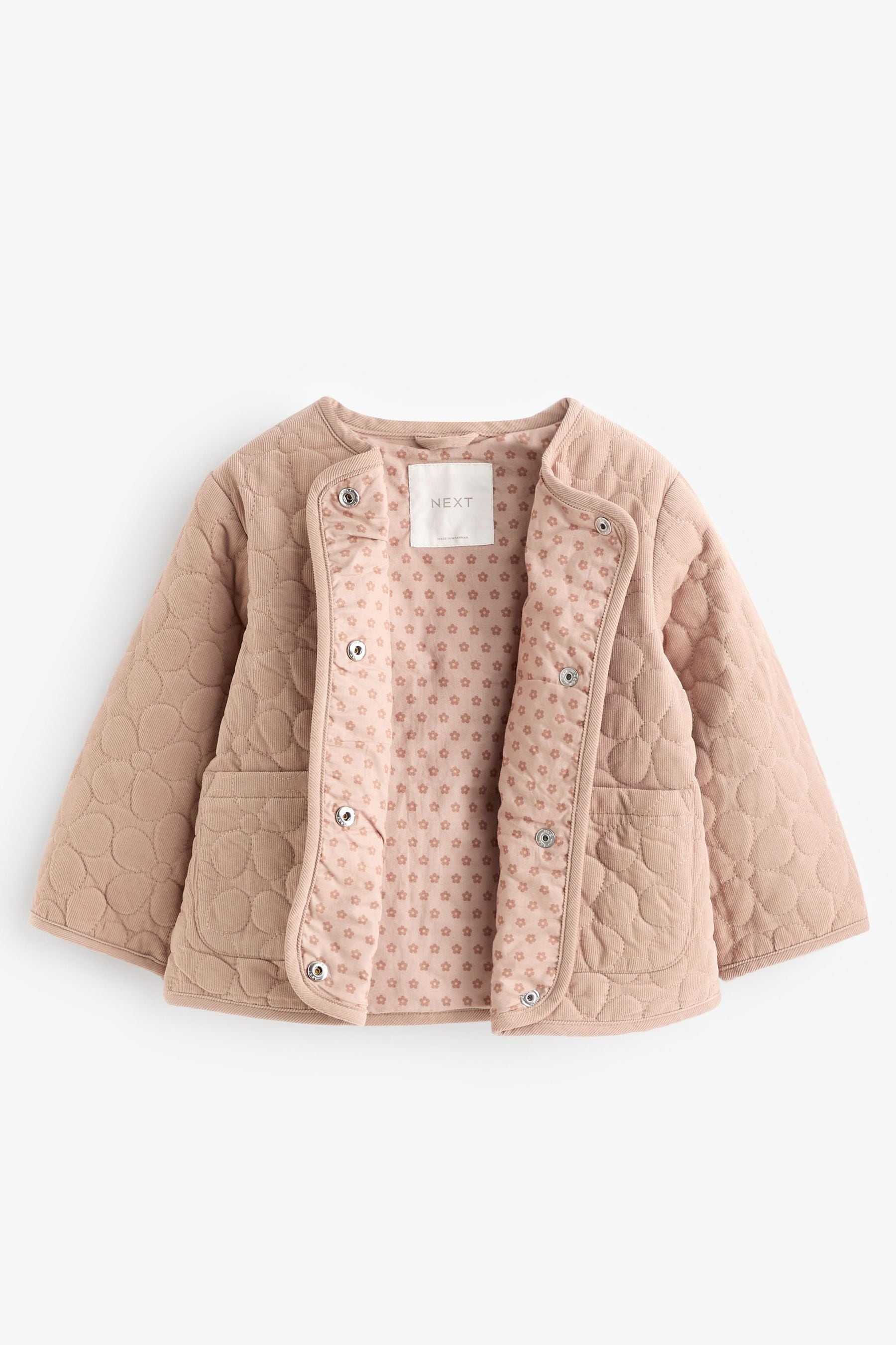 Natural Corduroy Quilted Coat (3mths-7yrs)