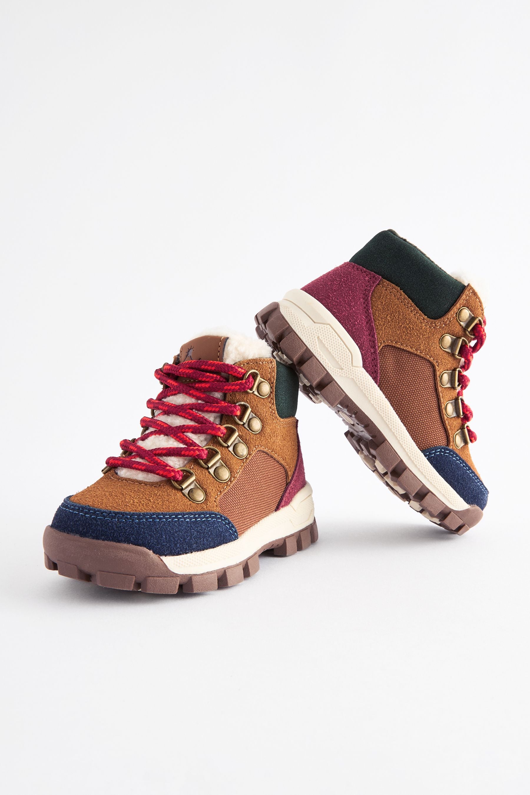 Tan Brown Colourblock Thermal Thinsulate™ Lined Hiker Boots