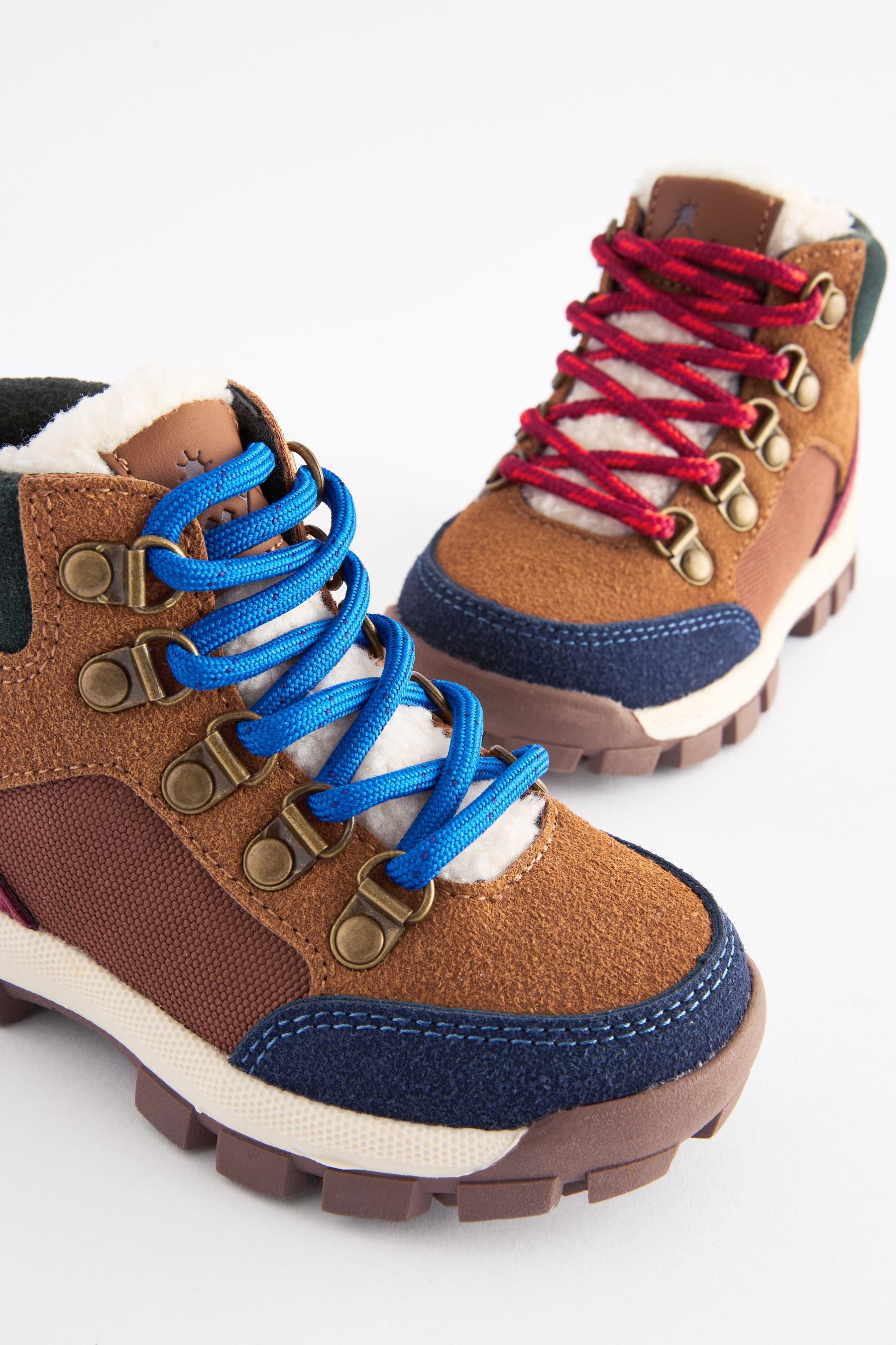 Tan Brown Colourblock Thermal Thinsulate™ Lined Hiker Boots