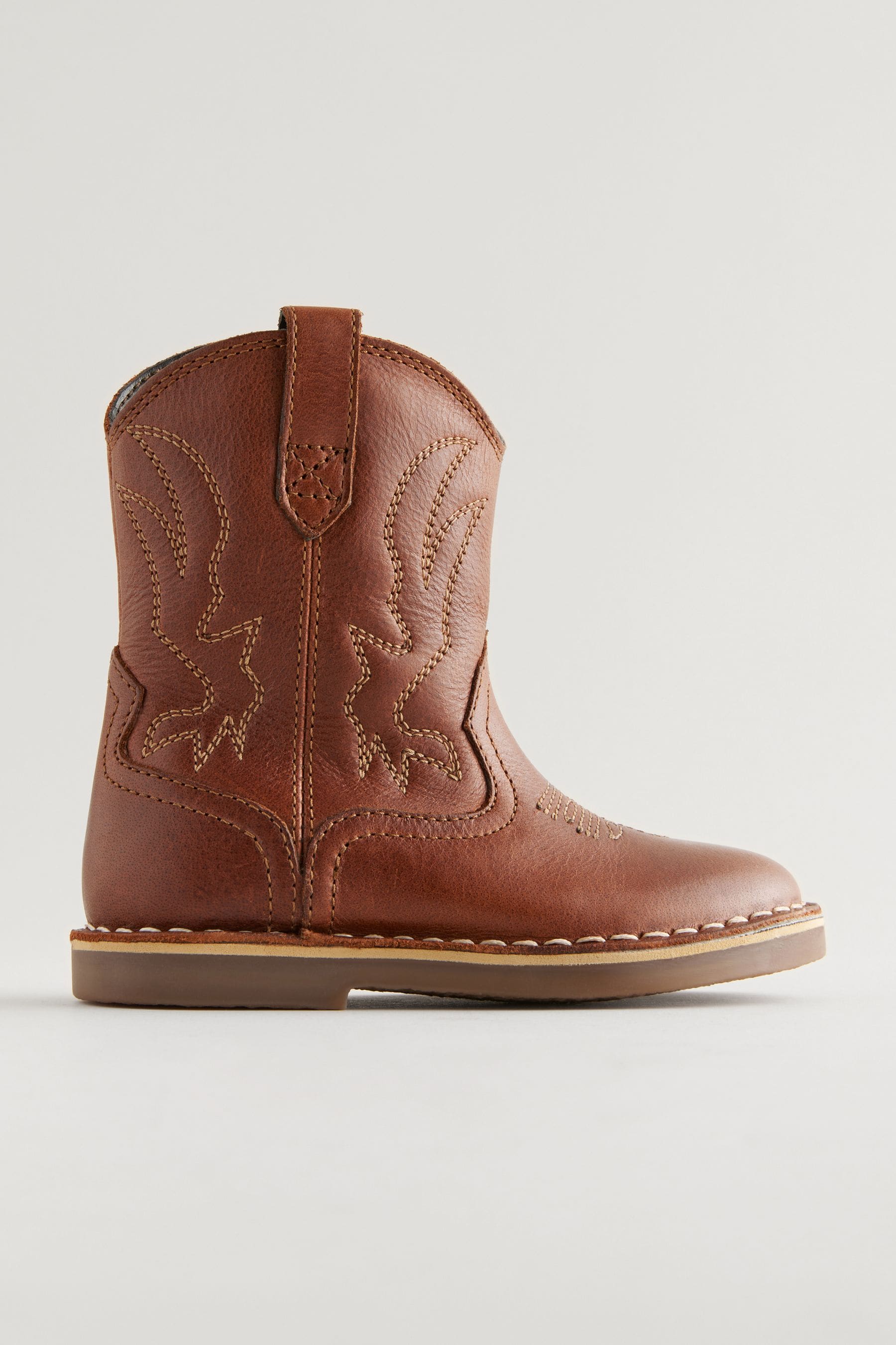 Brown Leather Western Boots