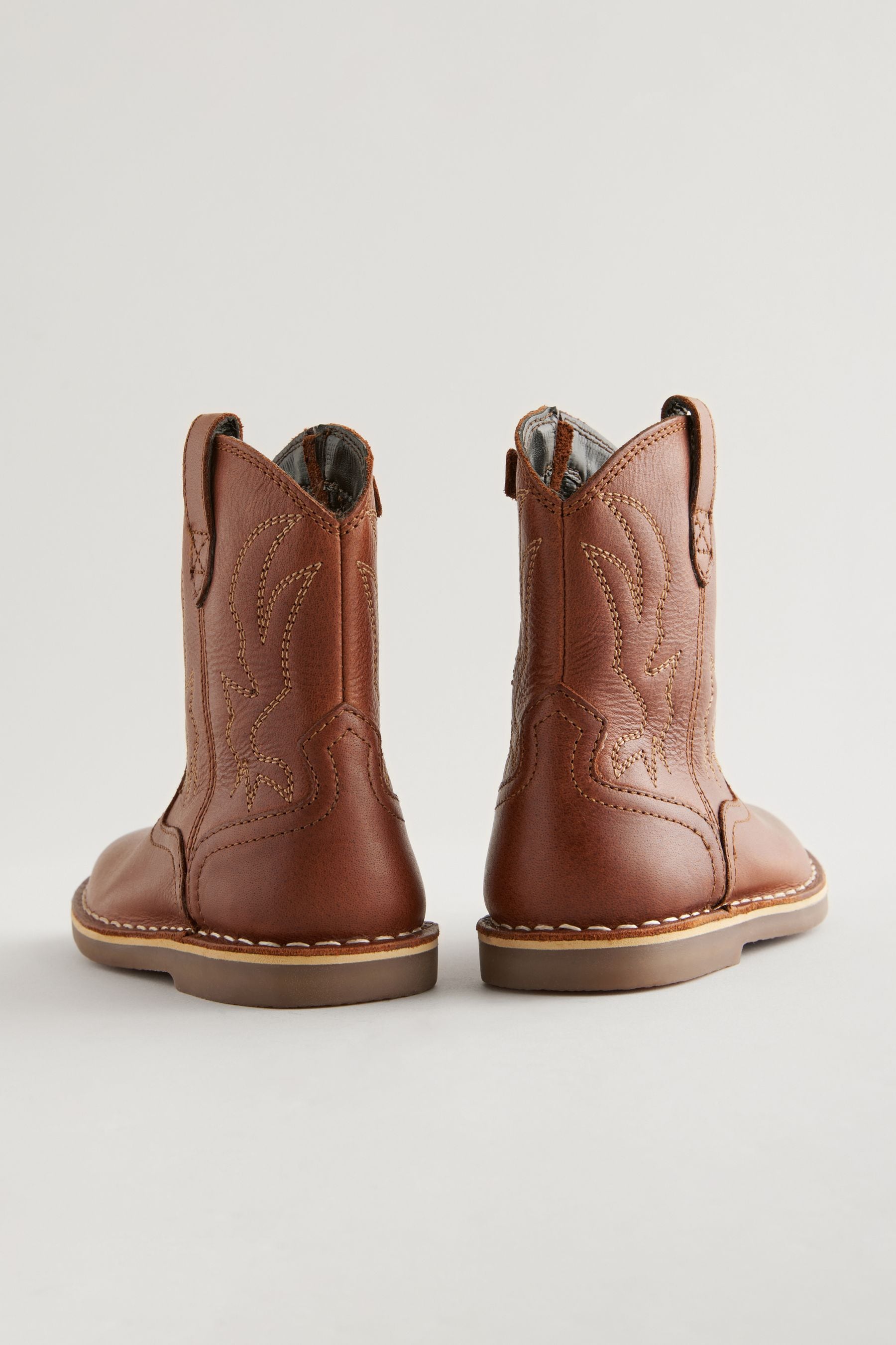 Brown Leather Western Boots