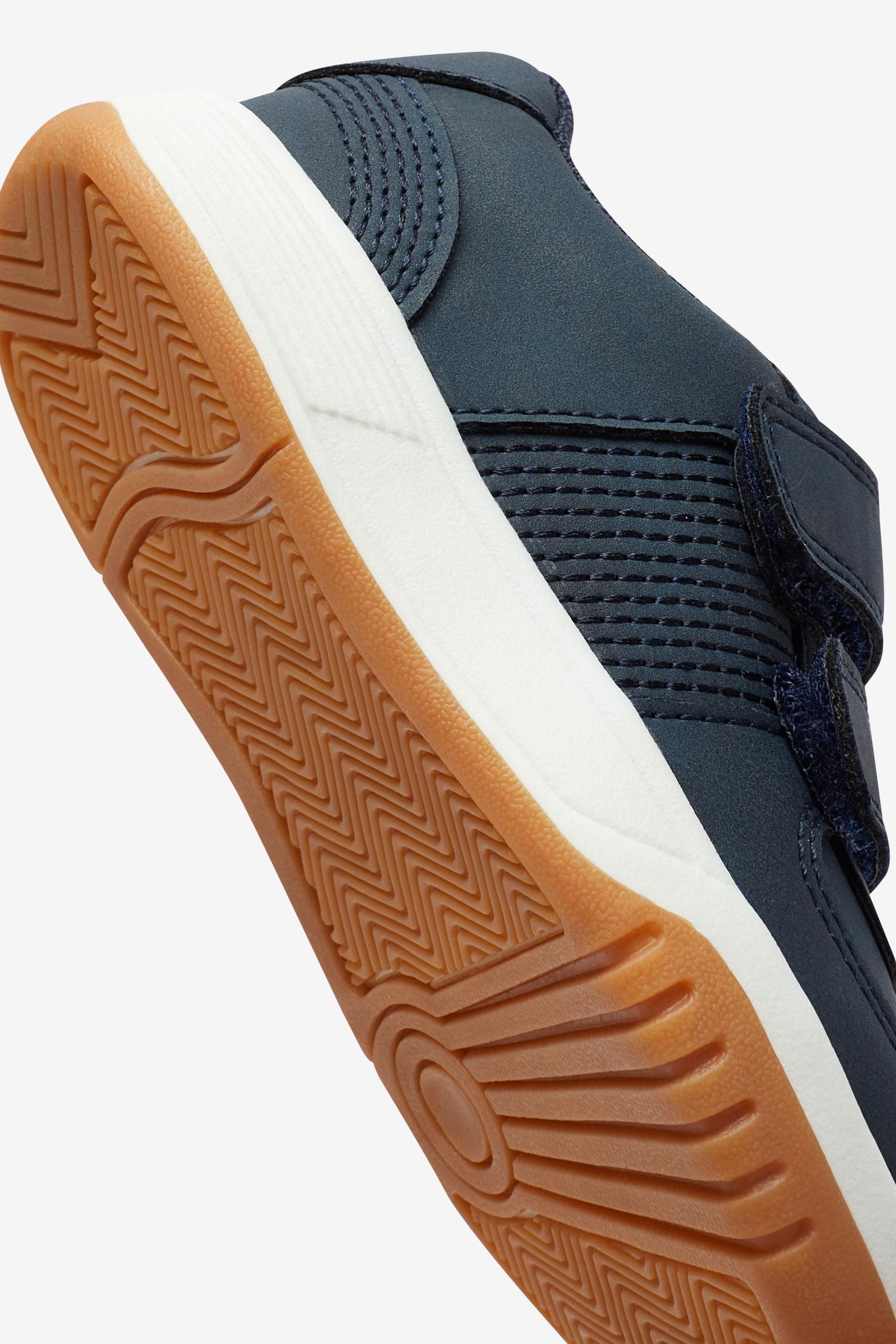 Navy Standard Fit (F) Strap Touch Fastening Trainers