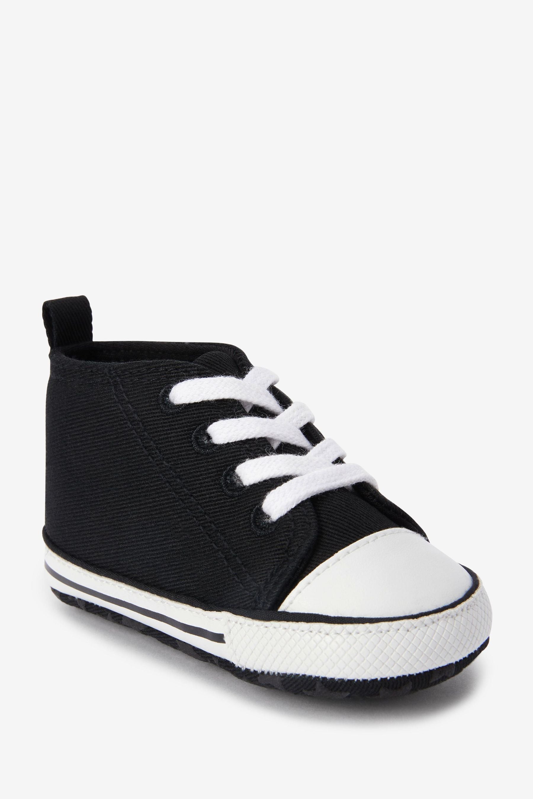 Black Black High Top Baby Trainers (0-24mths)