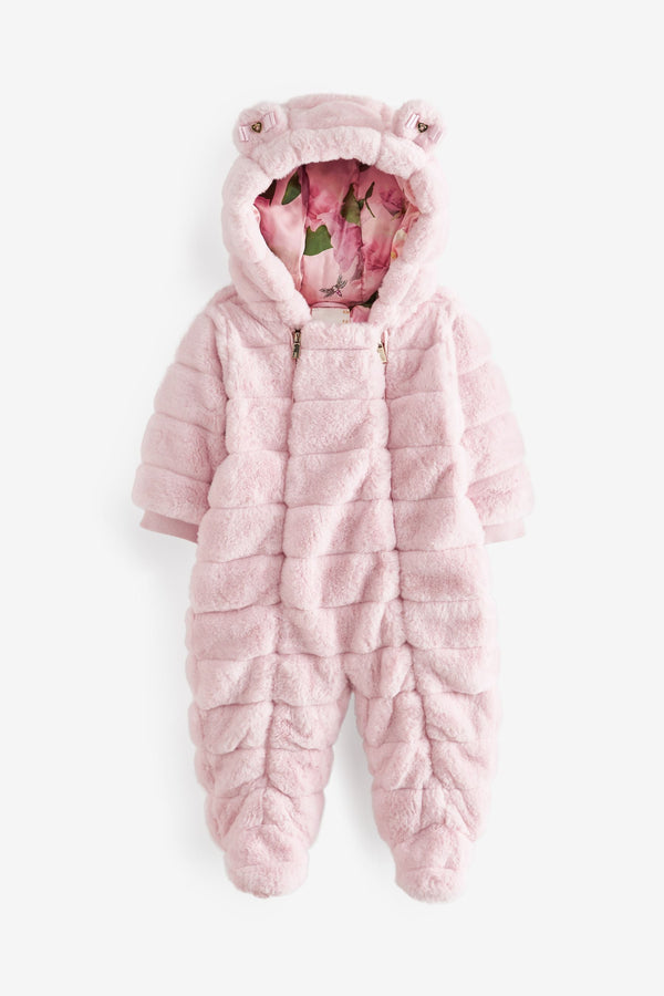 Pink Baker by Ted Baker Fluffy Snowsuit