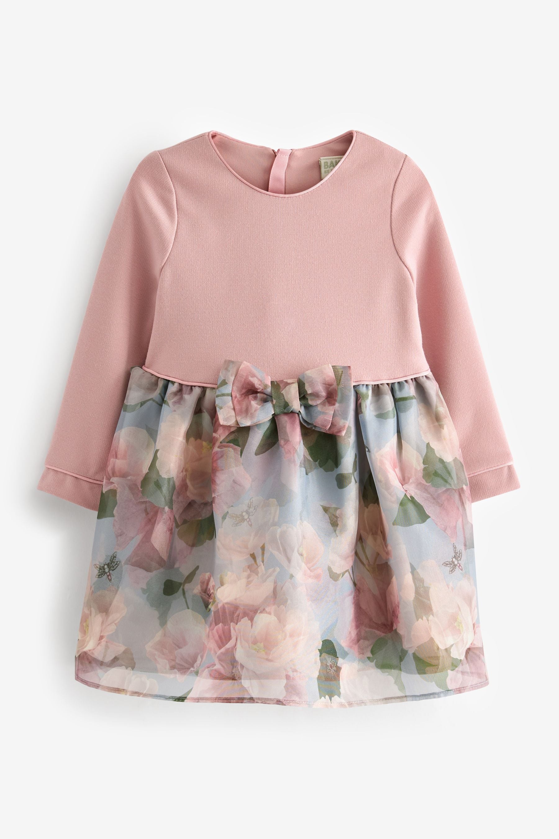 Baker by Ted Baker (0-6yrs) Pink Long Sleeve Organza Dress