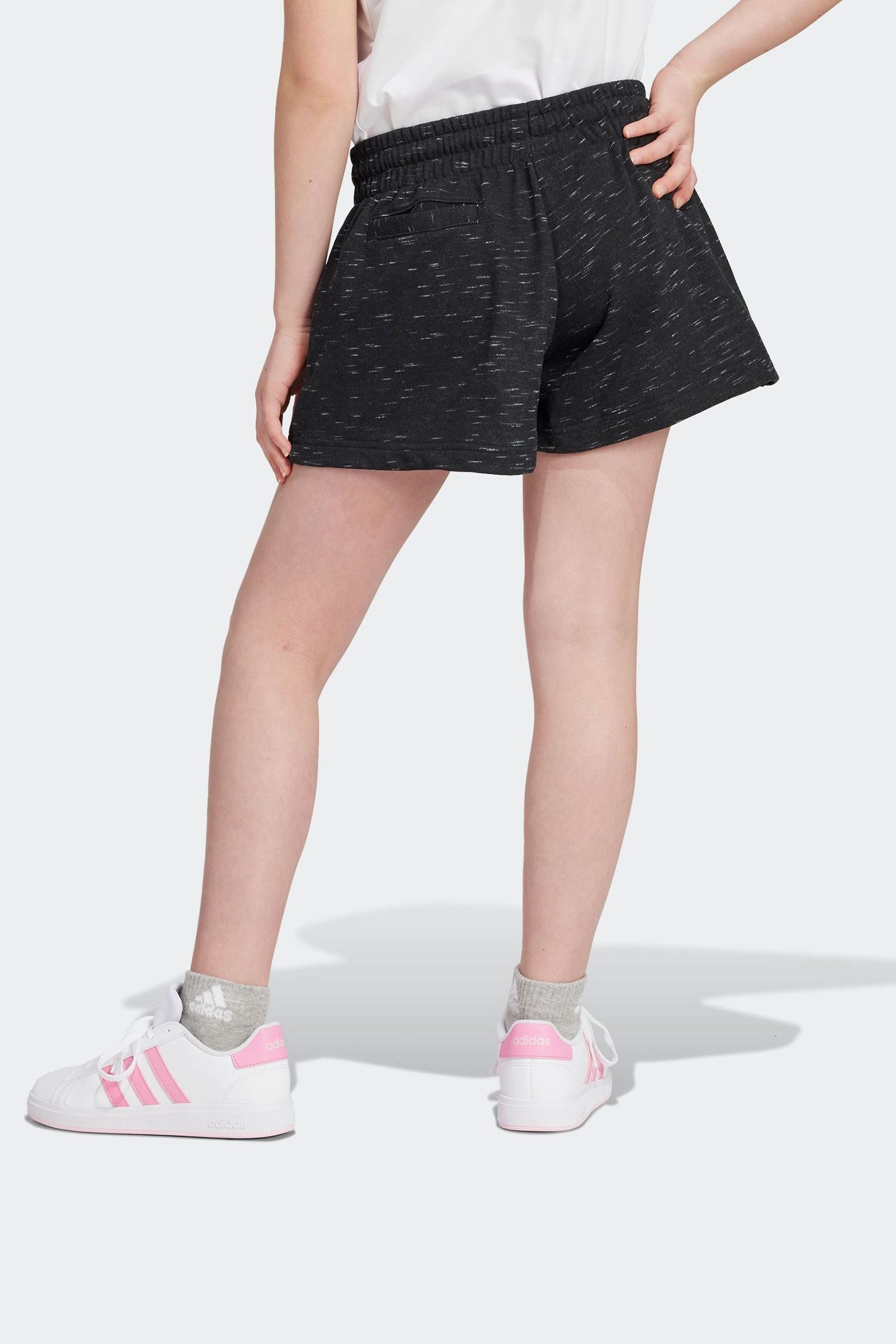 adidas Black Sportswear Junior Future Icons Big Logo Shorts