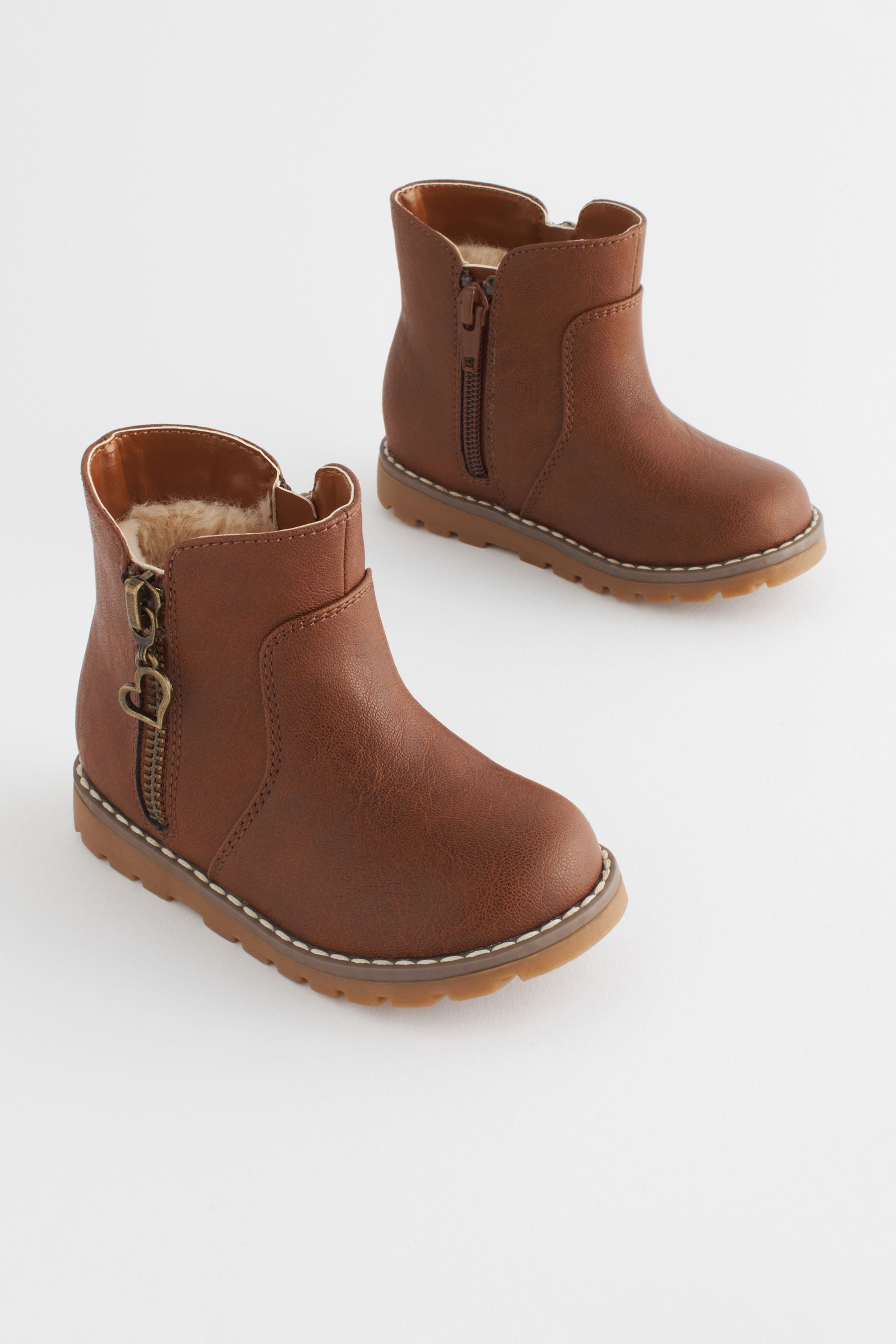 Tan Brown Wide Fit (G) Chelsea Zip Boots