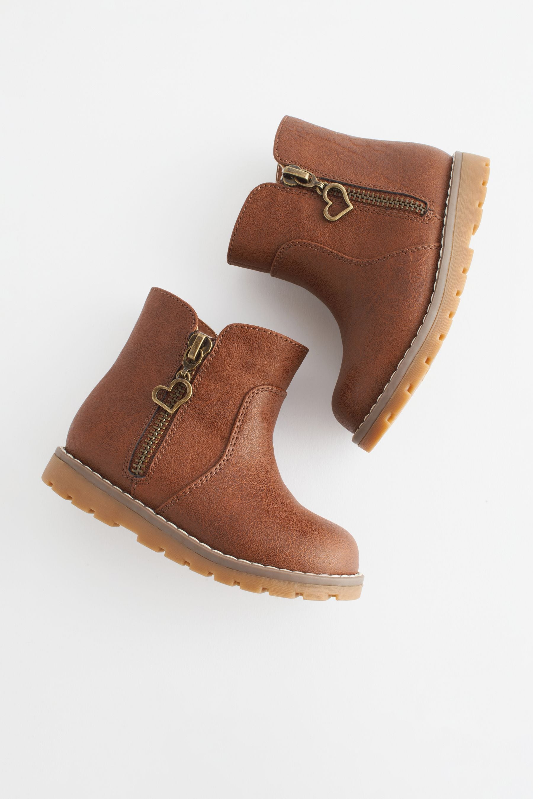 Tan Brown Wide Fit (G) Chelsea Zip Boots