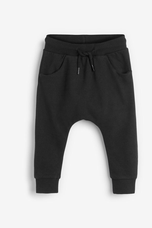 Black Drop Crotch Joggers (3mths-7yrs)