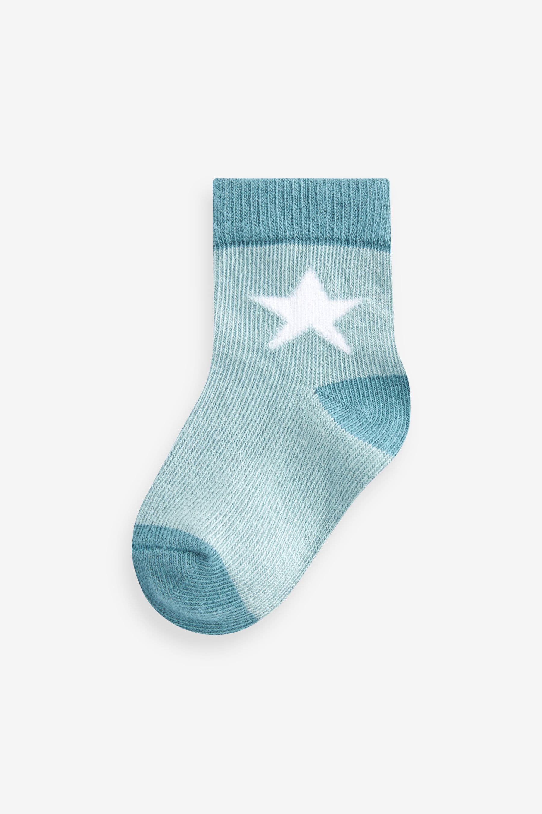 Blue/Green Baby Socks 5 Pack (0mths-2yrs)