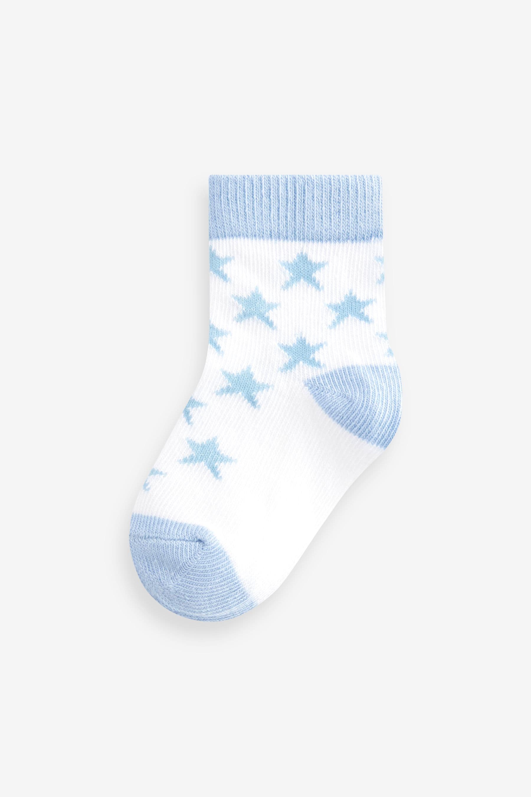 Blue/Green Baby Socks 5 Pack (0mths-2yrs)