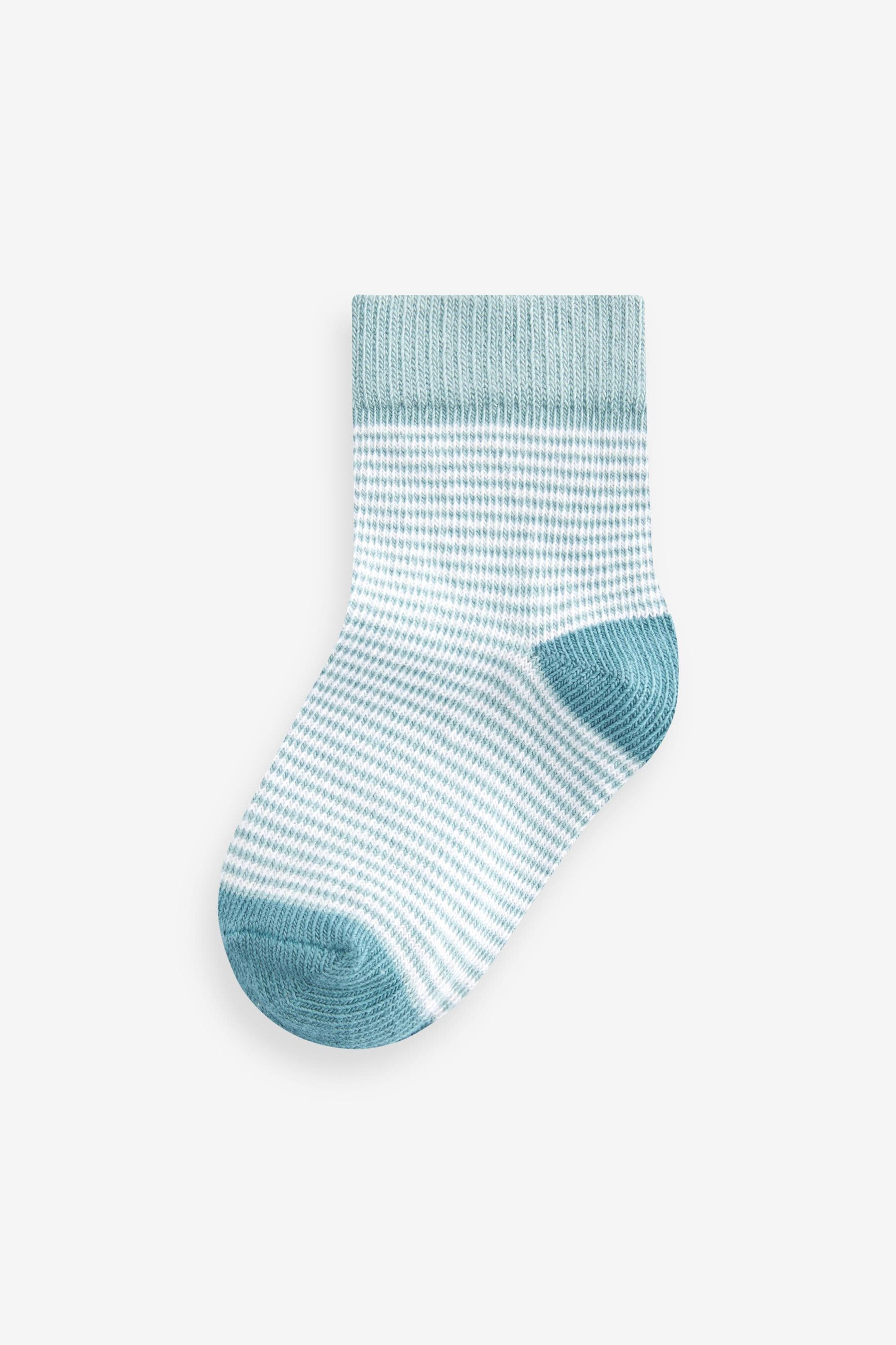 Blue/Green Baby Socks 5 Pack (0mths-2yrs)