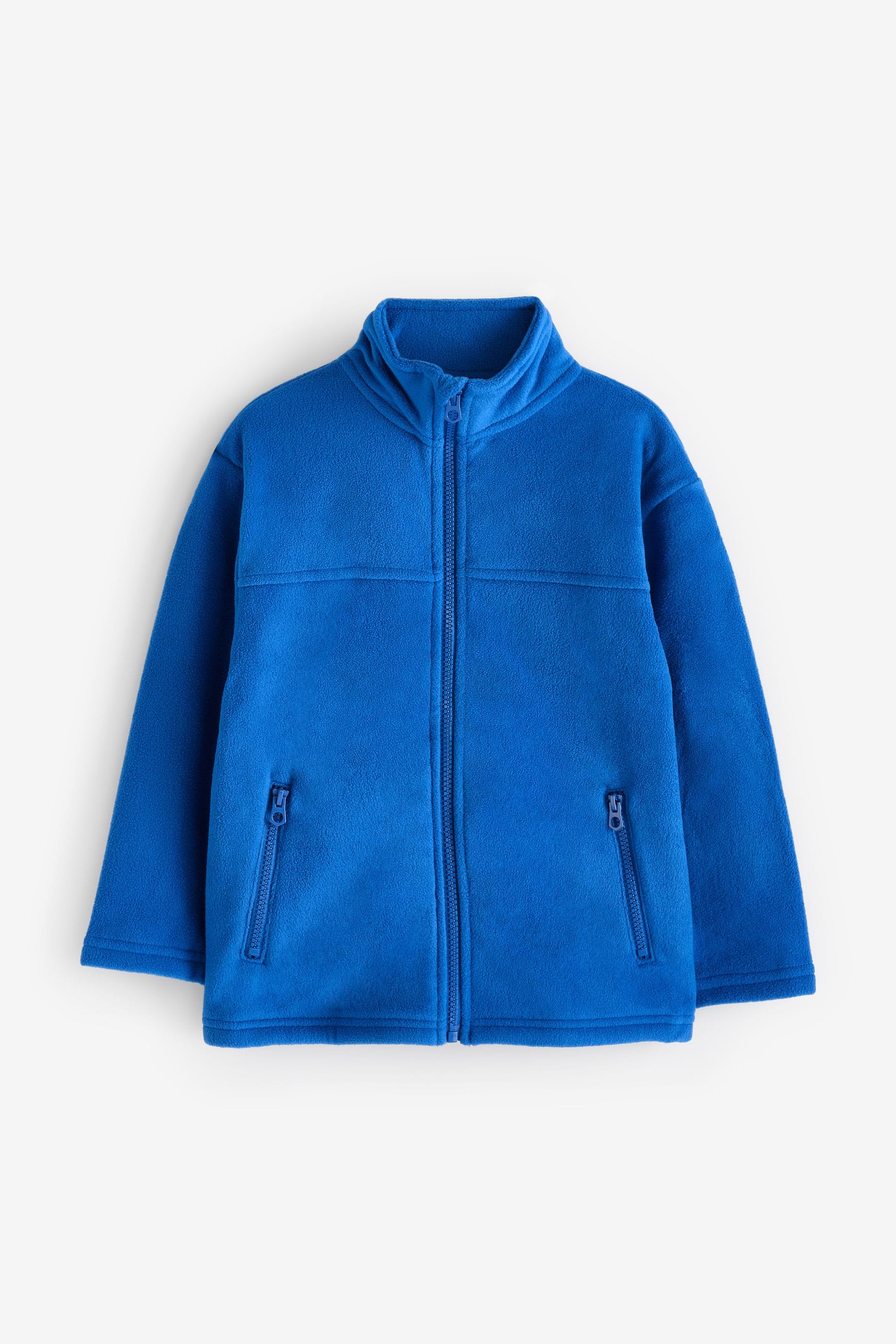 Cobalt Blue Zip-Up Fleece Jacket With Pockets (3-16yrs)