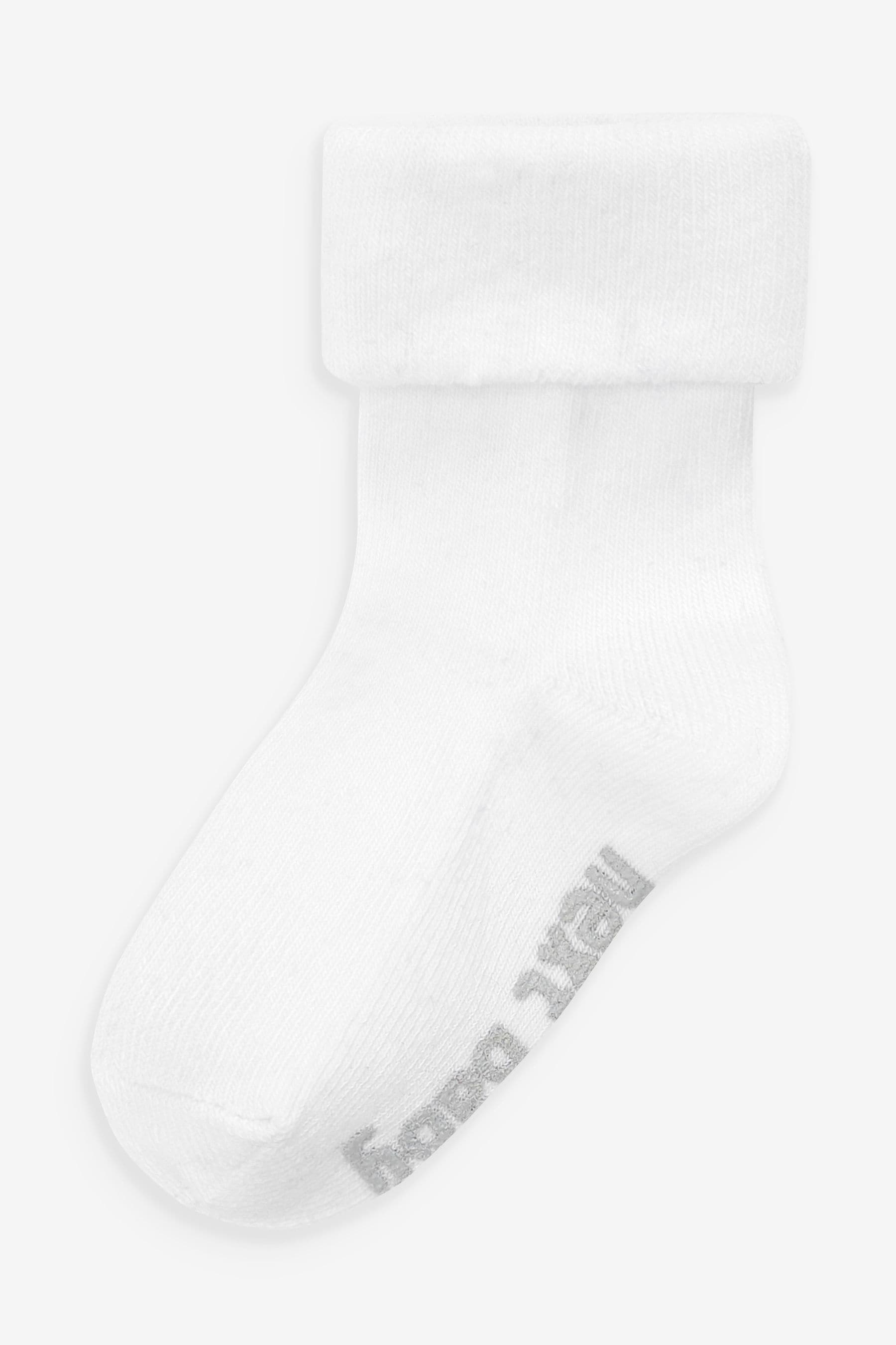 Monochrome 4 Pack Roll Top Baby Socks (0mths-2yrs)