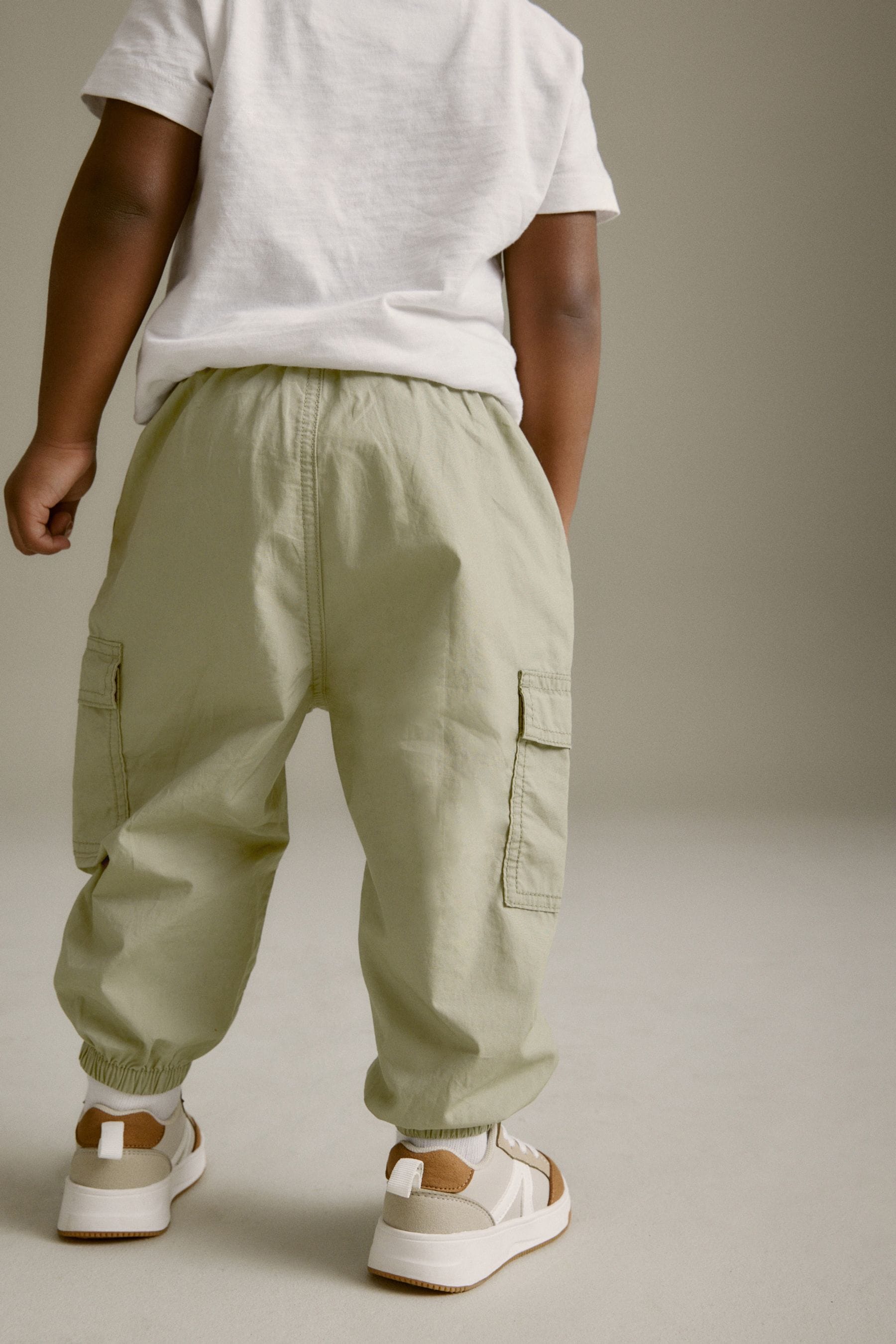 Sage Green Toggle Cargo Trousers (3mths-7yrs)