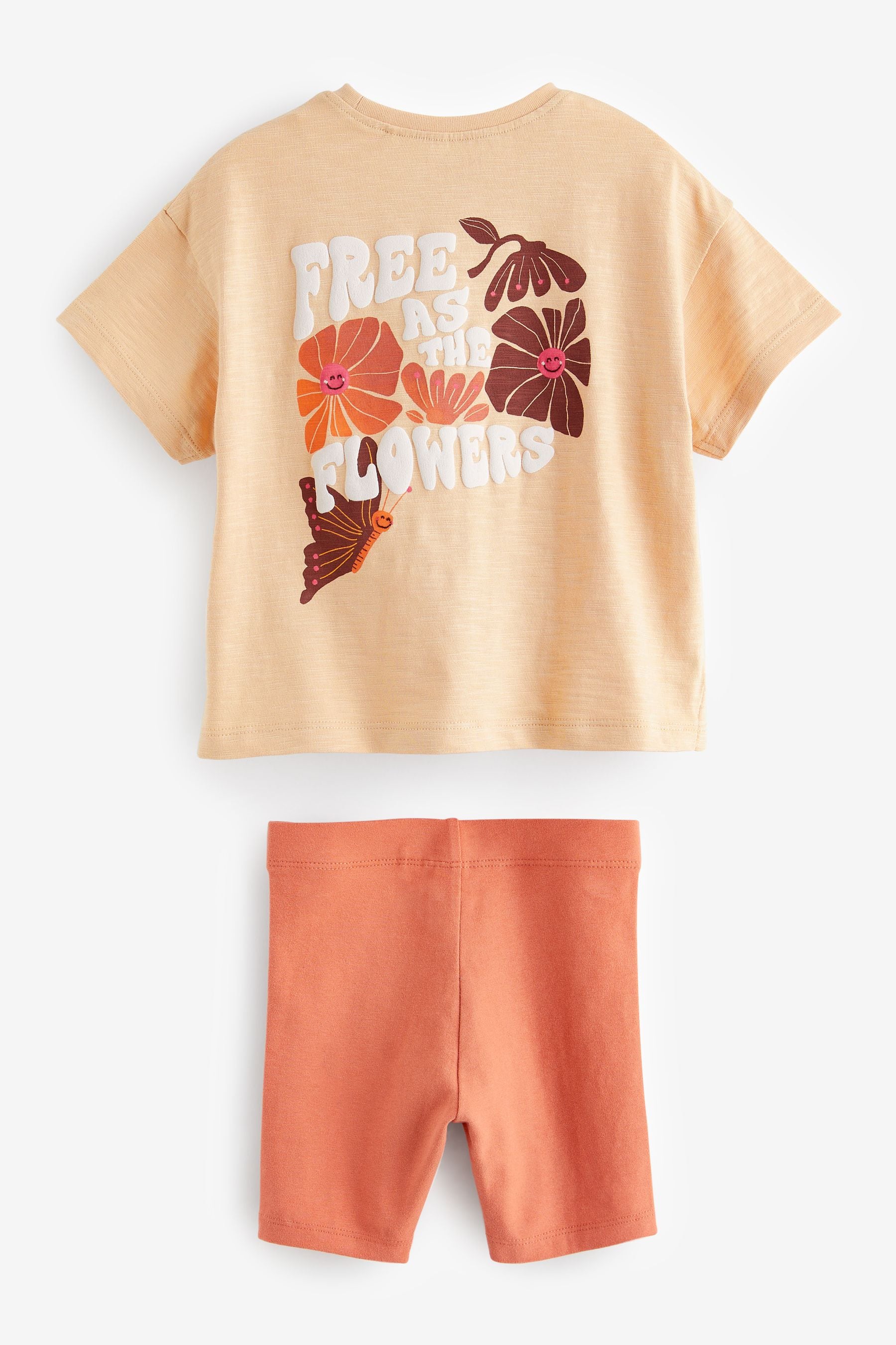 Brown Short Sleeve Top and Shorts Set (3mths-7yrs)