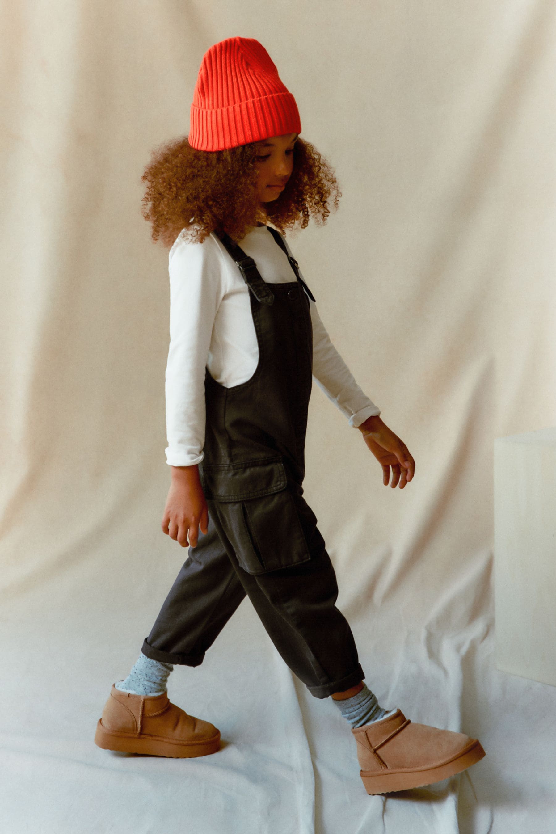 Washed Black Cargo Pocket Dungarees (3-16yrs)