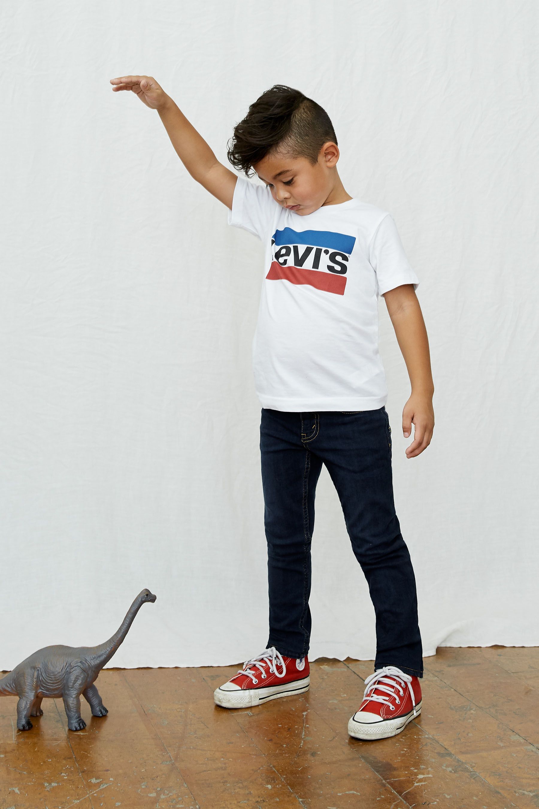 Levi's® White Kids Sports Logo 100% Cotton T-Shirt