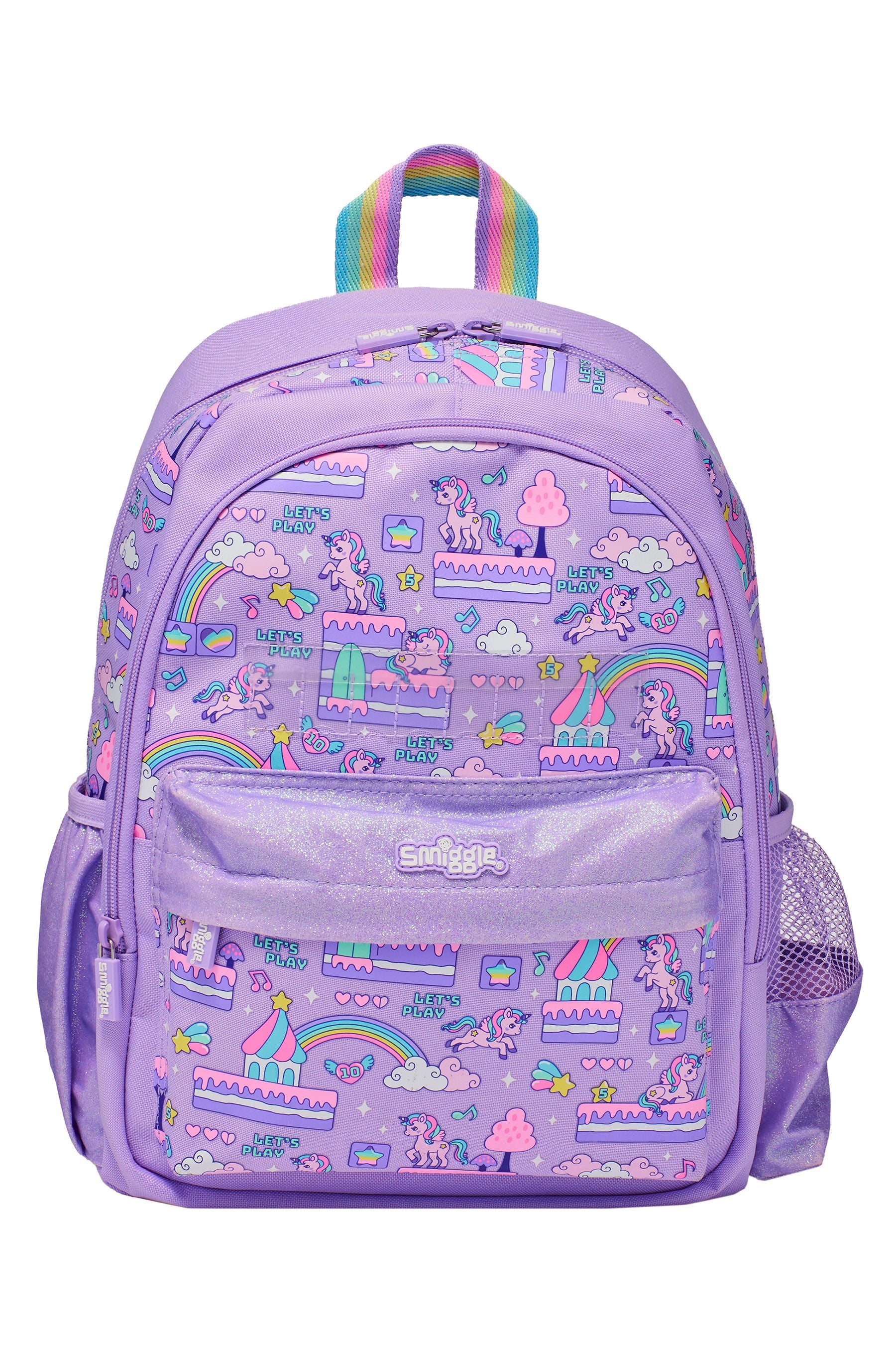 Smiggle Purple Lets Play Junior ID Backpack