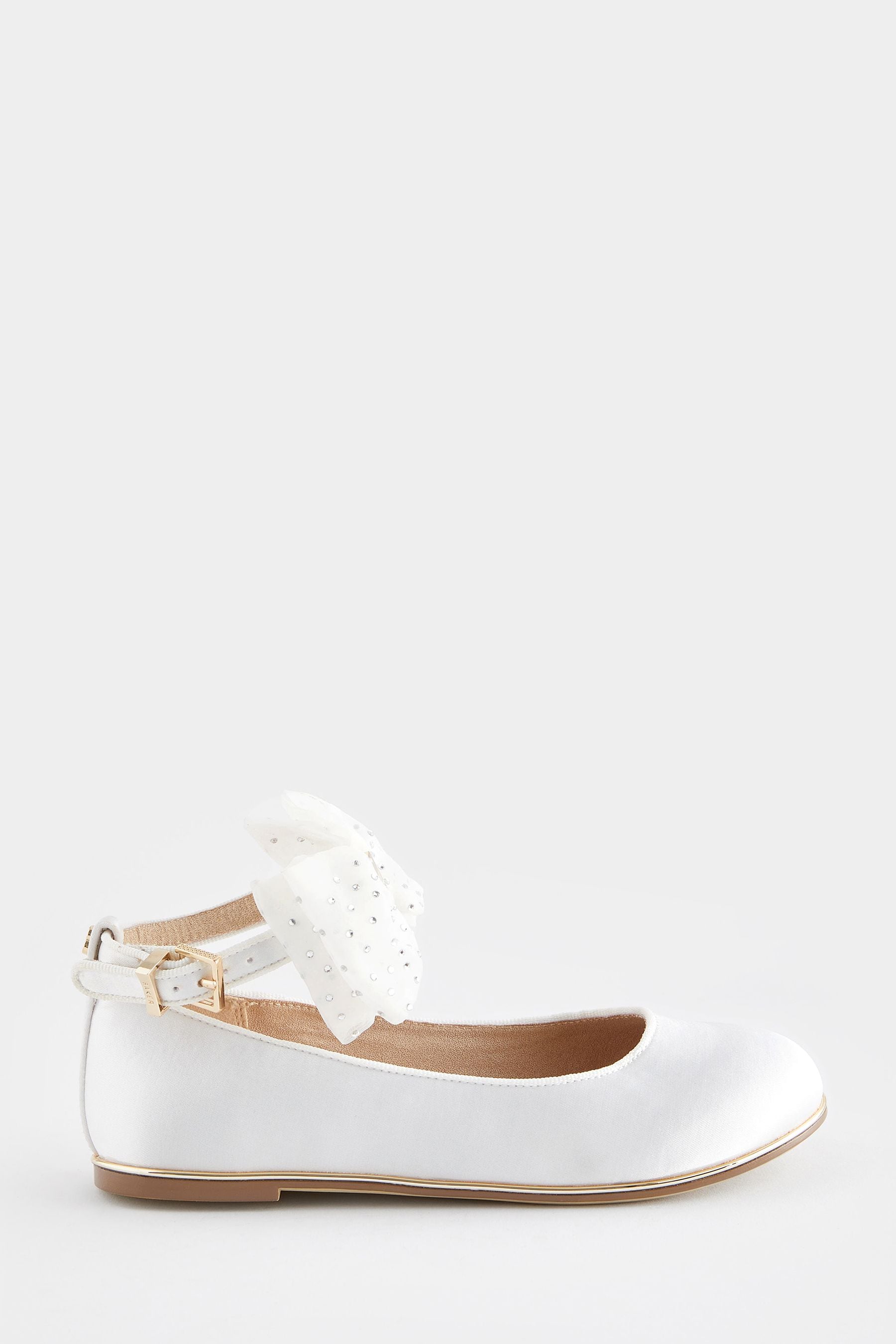 Baker by Ted Baker Girls Tulle Bow Satin Shoes