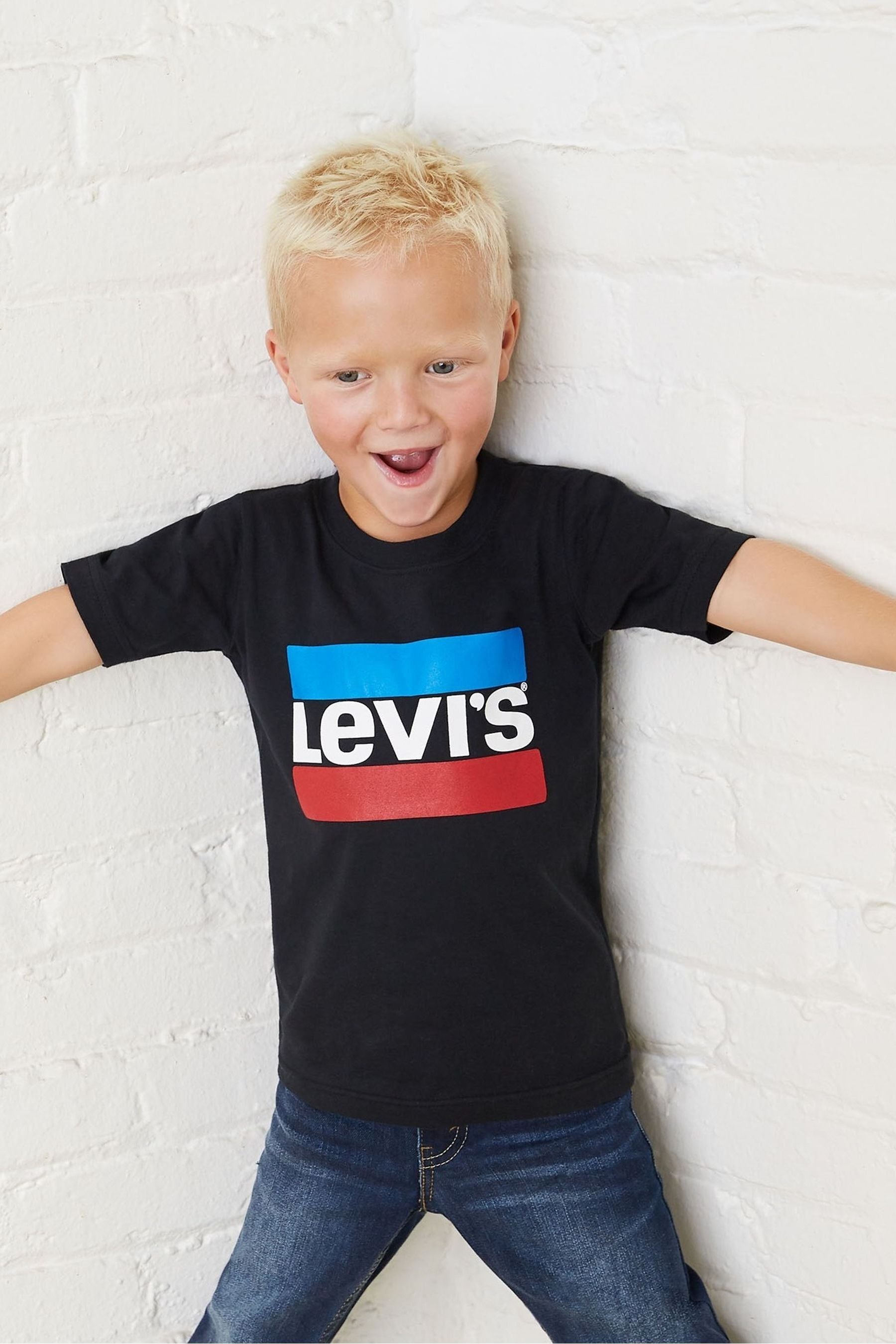 Levi's® Black Sports Kids Logo T-Shirt