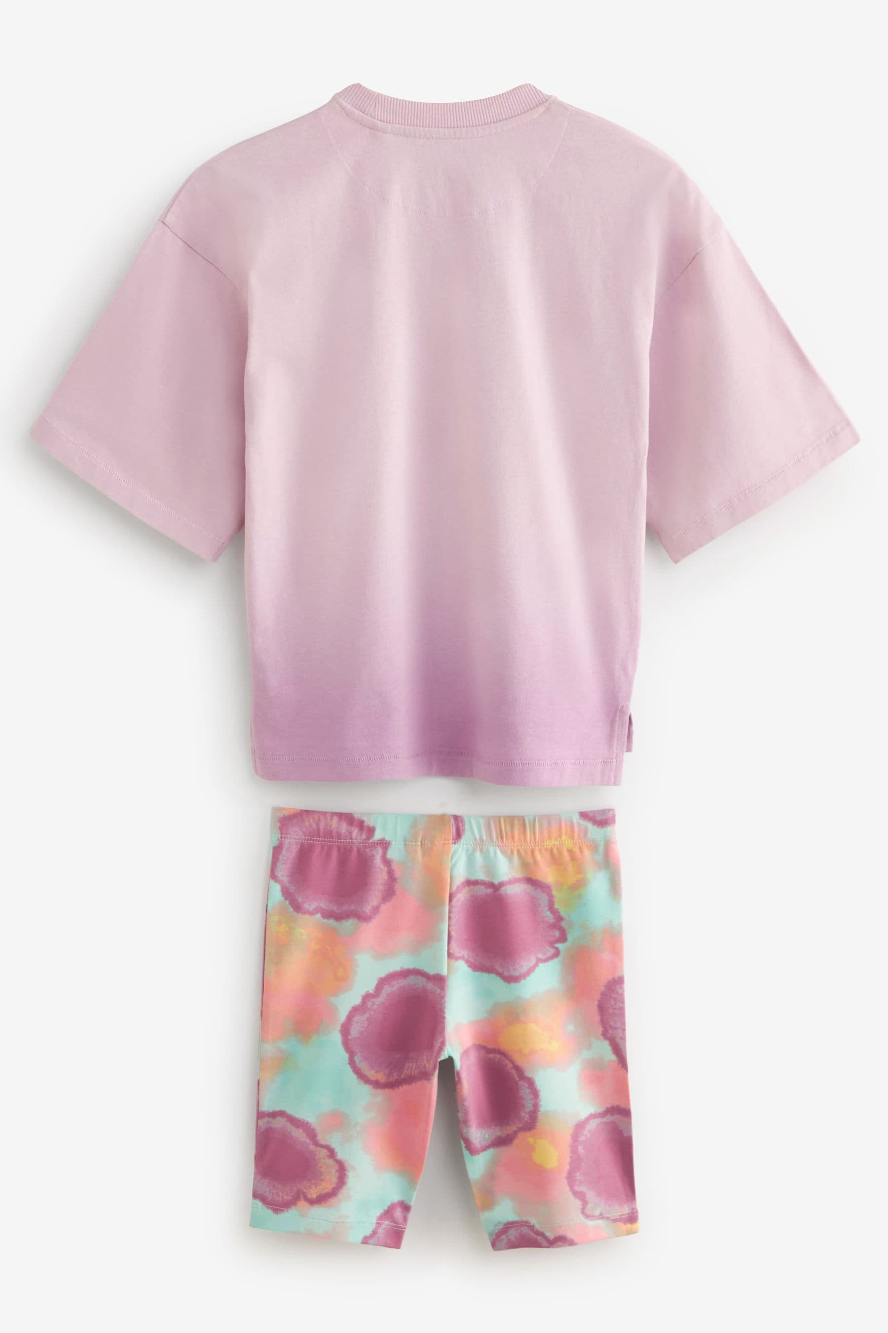 Cream/ Purple Ombre Short Pyjamas 2 Pack (3-16yrs)