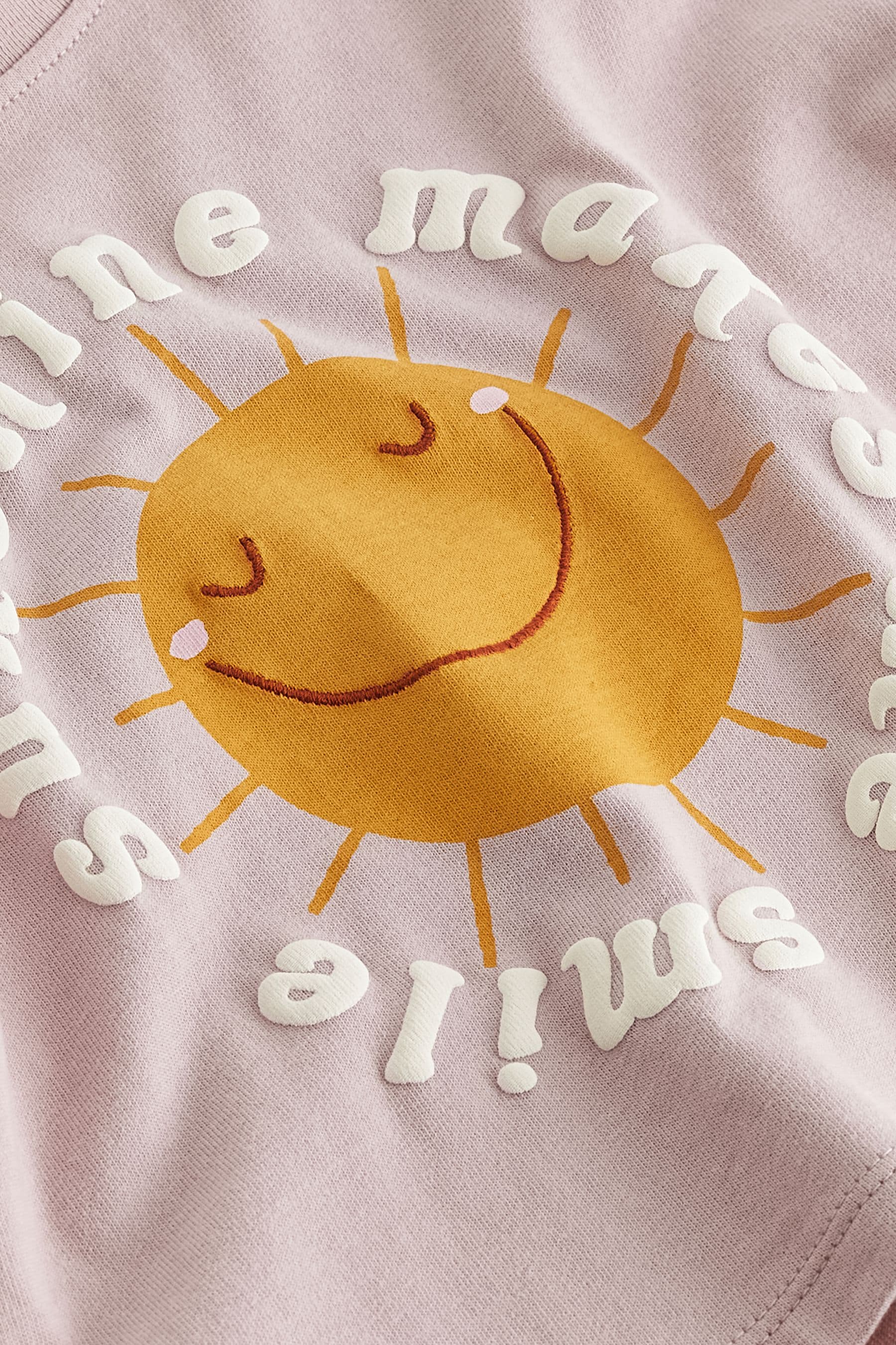 Pink Sunshine Short Sleeve 100% Cotton T-Shirt (3mths-7yrs)