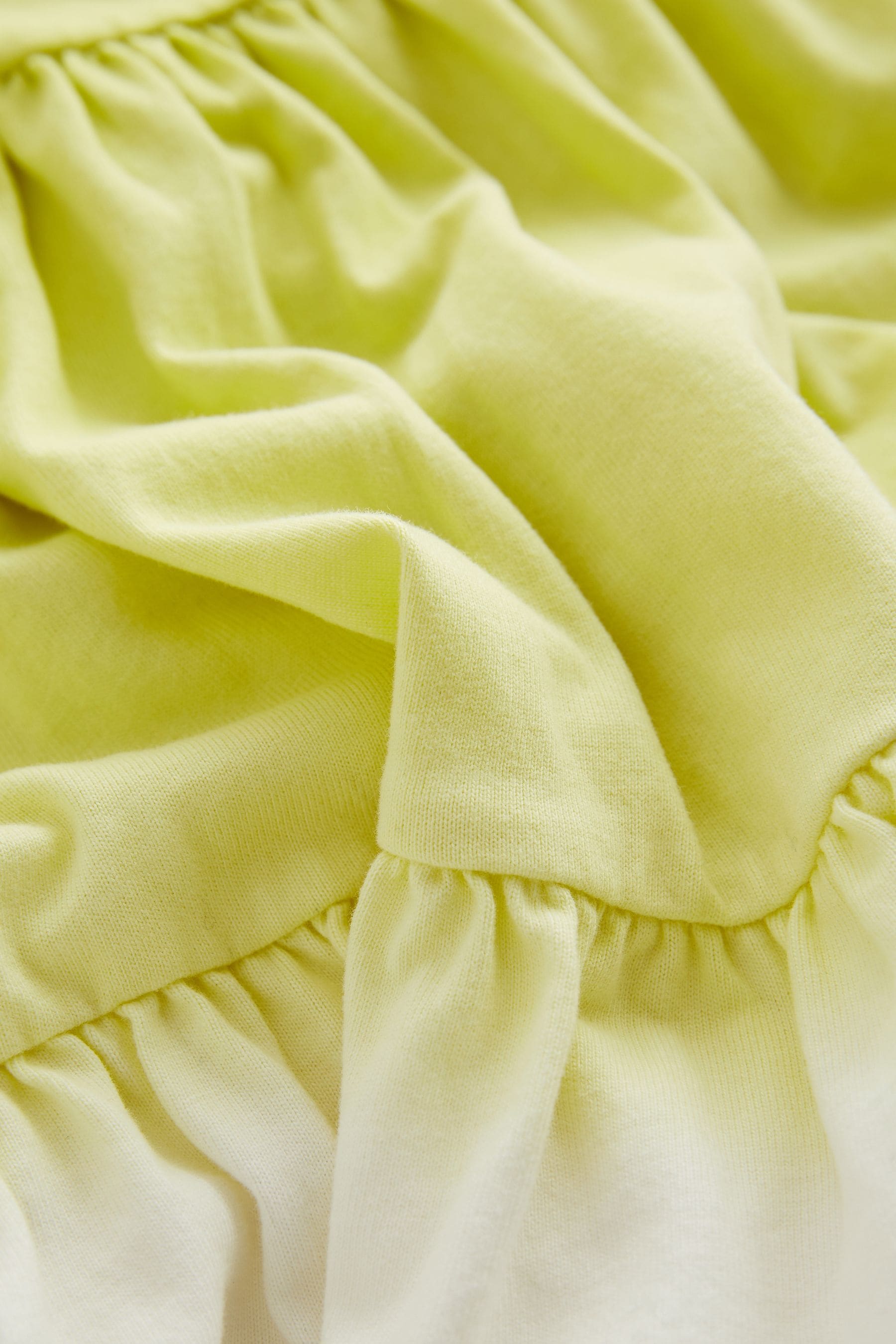 Lime Green Ombre Jersey Back Detail Tiered Dress (3-16yrs)