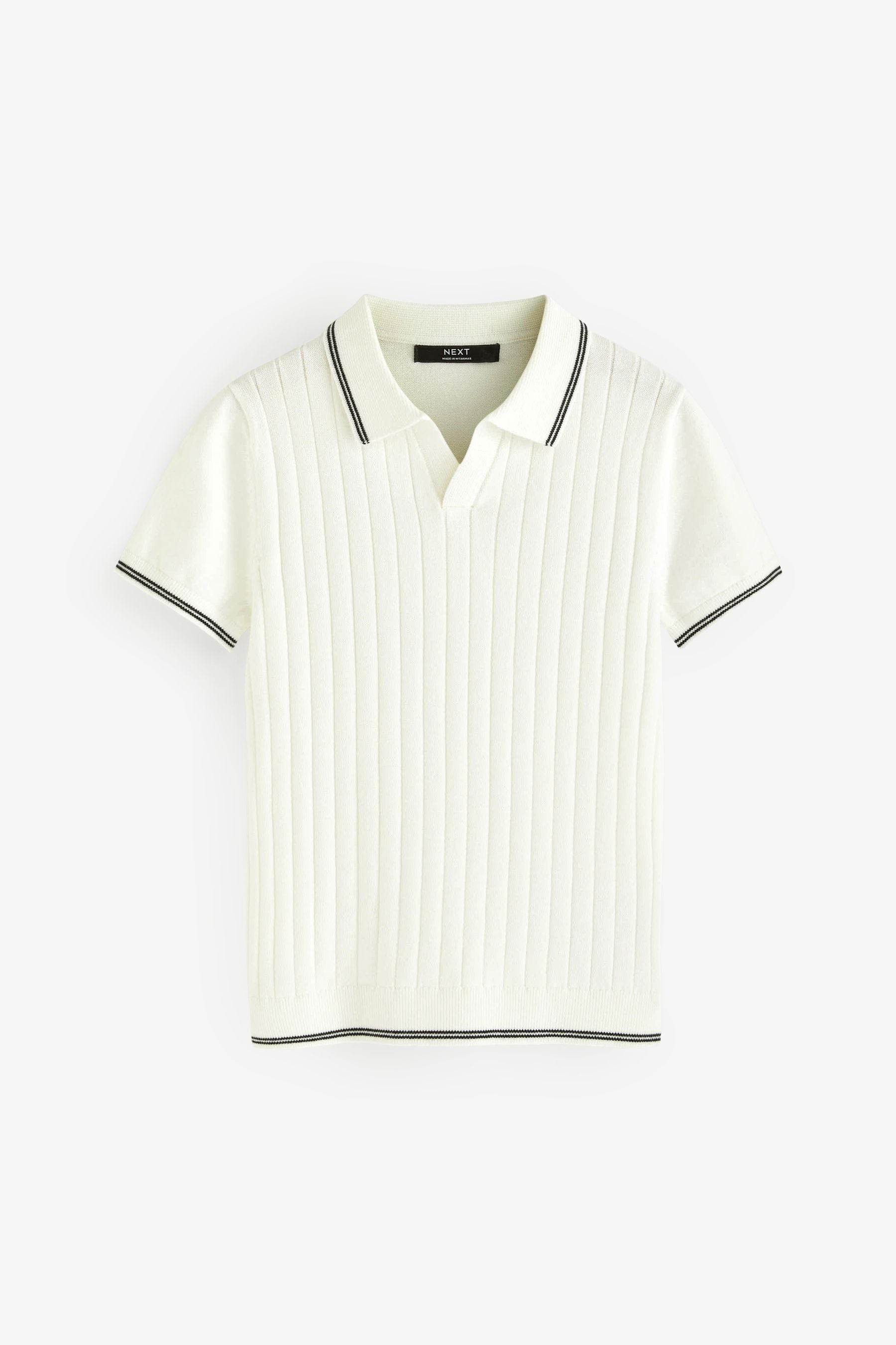 White Polo Short Sleeve Trophy Neck 100% Cotton Jumper (3-16yrs)