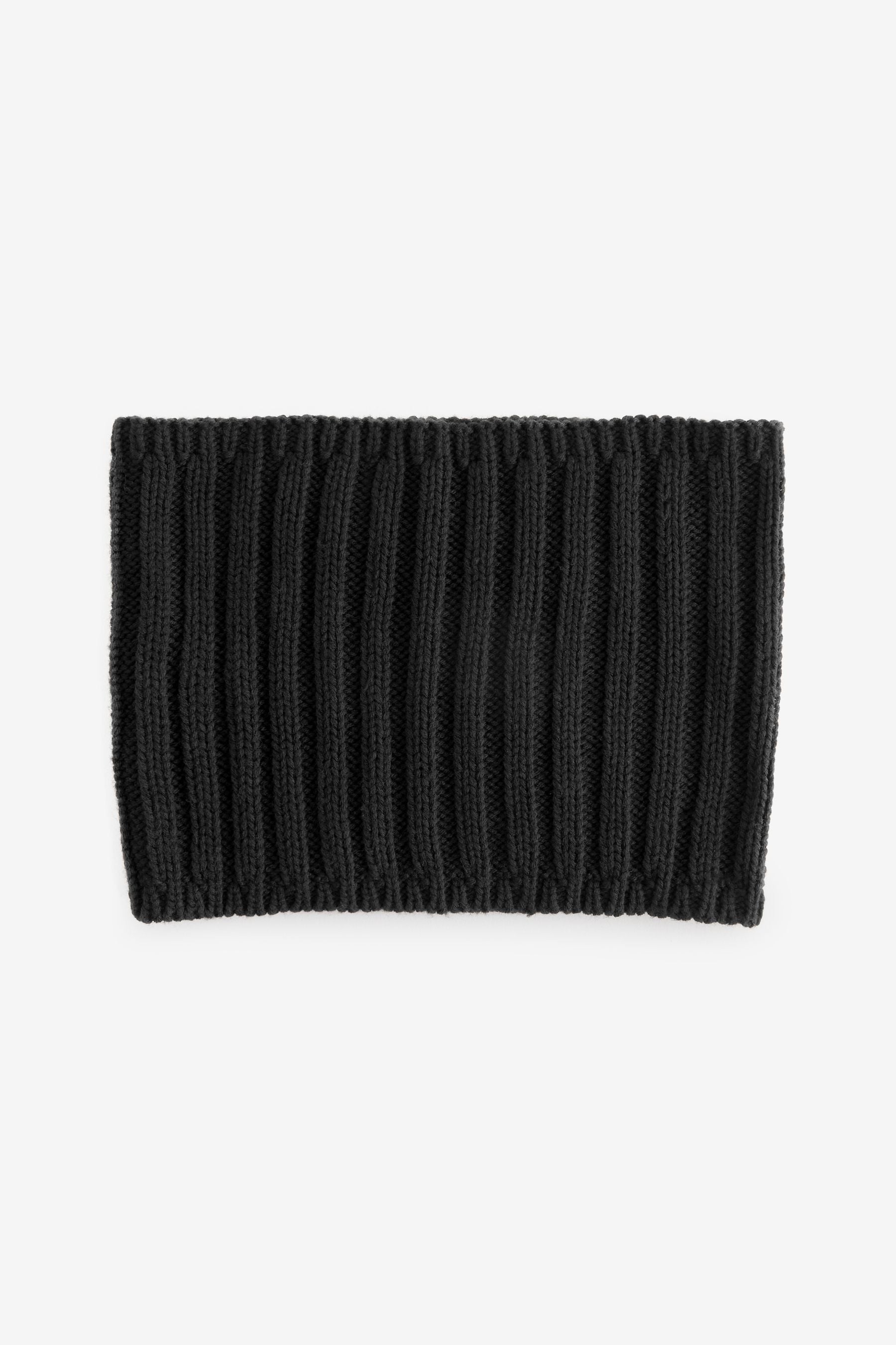 Black Ribbed Knitted Snood (1-16yrs)