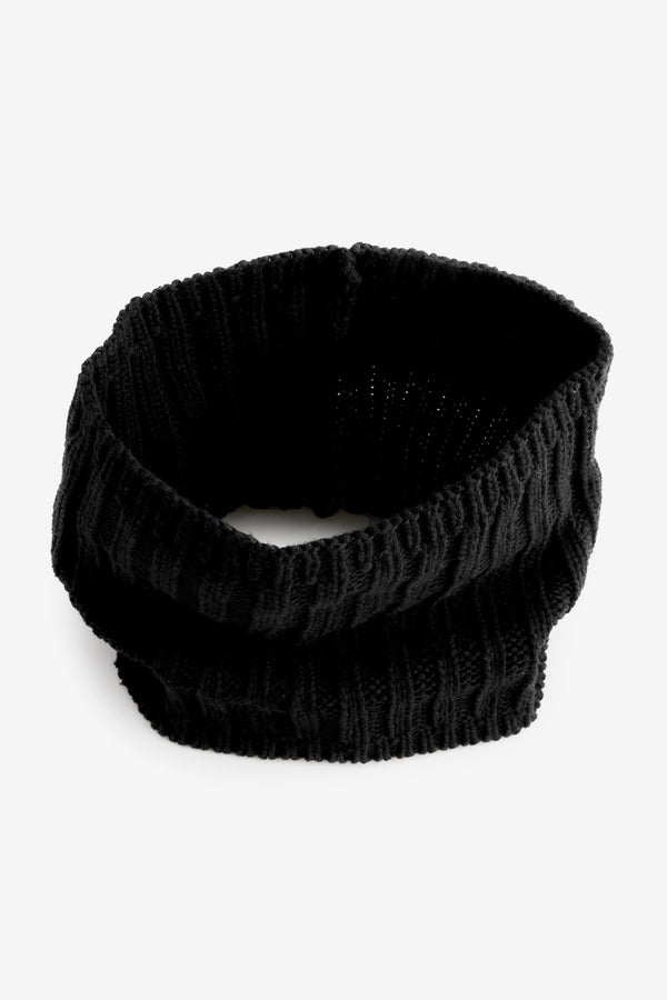 Black Ribbed Knitted Snood (1-16yrs)