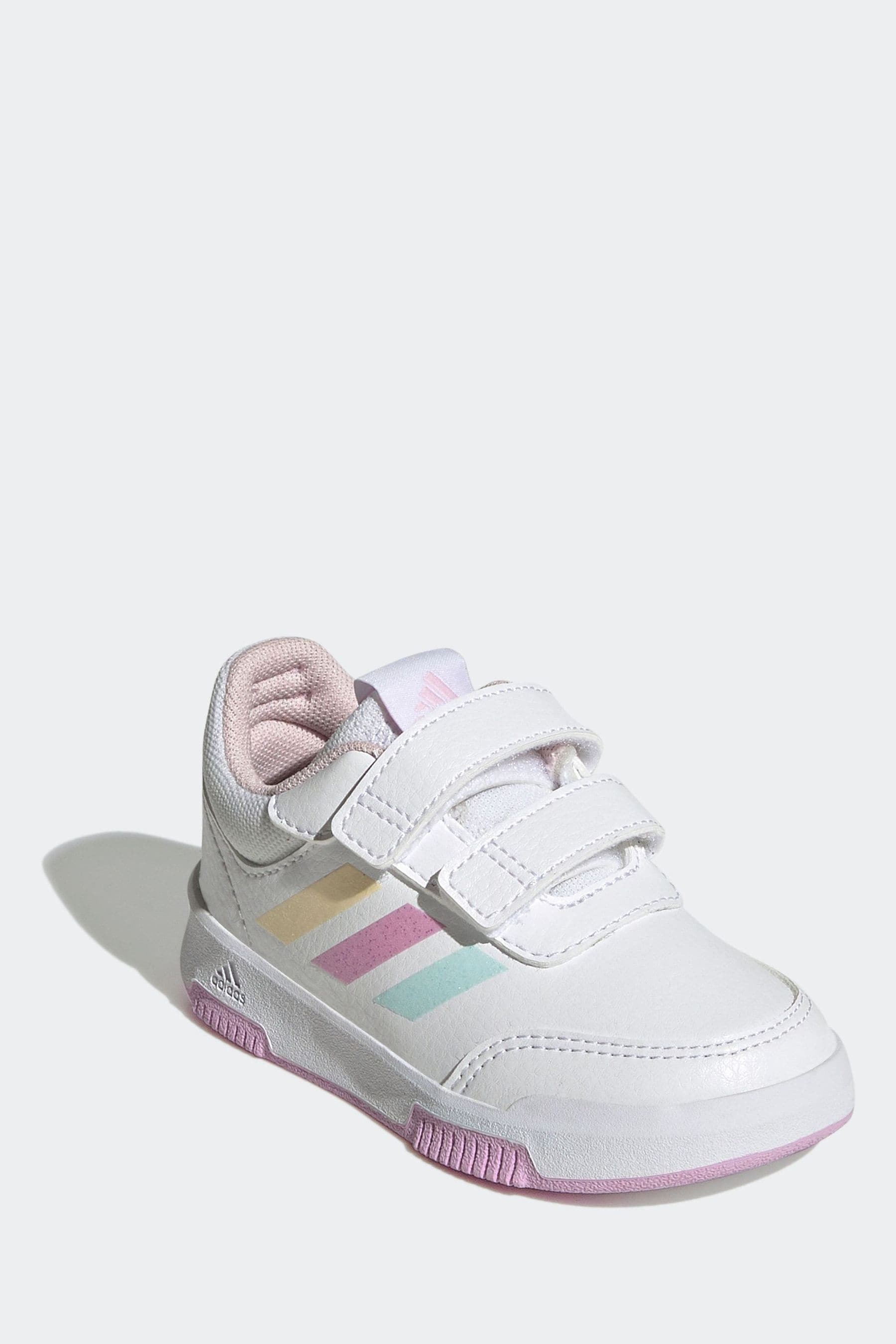 adidas White/Pink/Green Tensaur Sport 2.0 Trainers