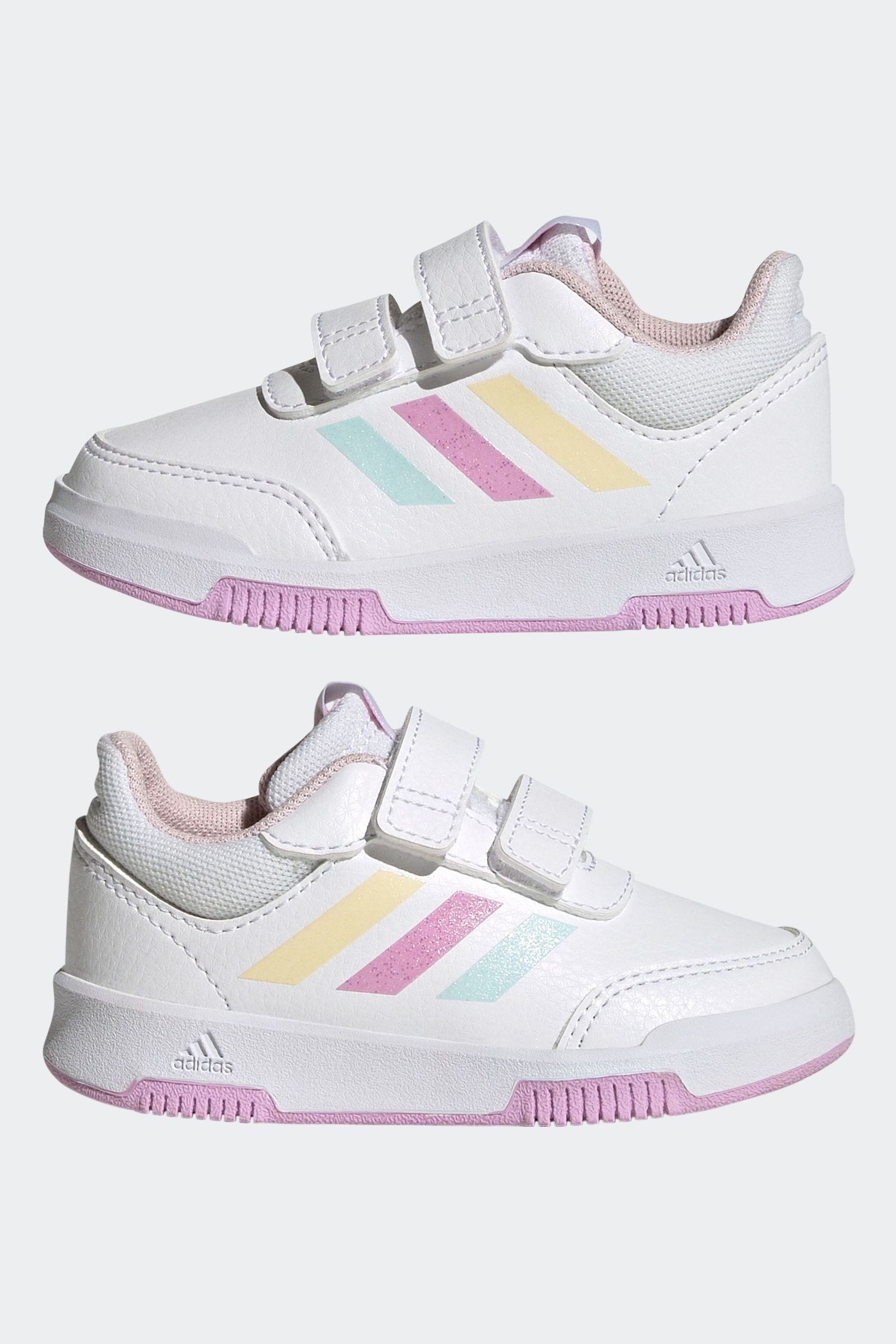 adidas White/Pink/Green Tensaur Sport 2.0 Trainers