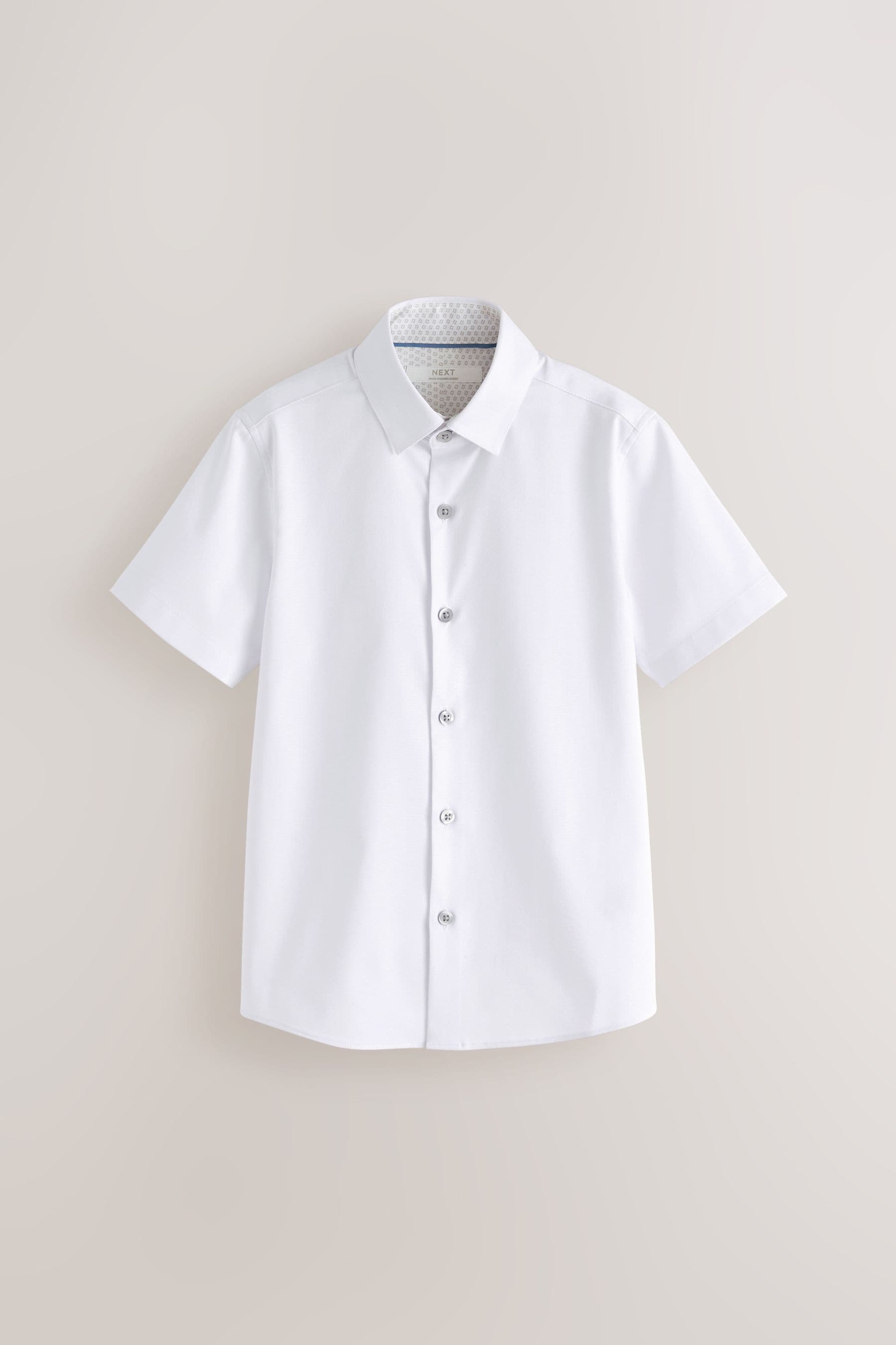 White Short Sleeve Shirt (3-16yrs)