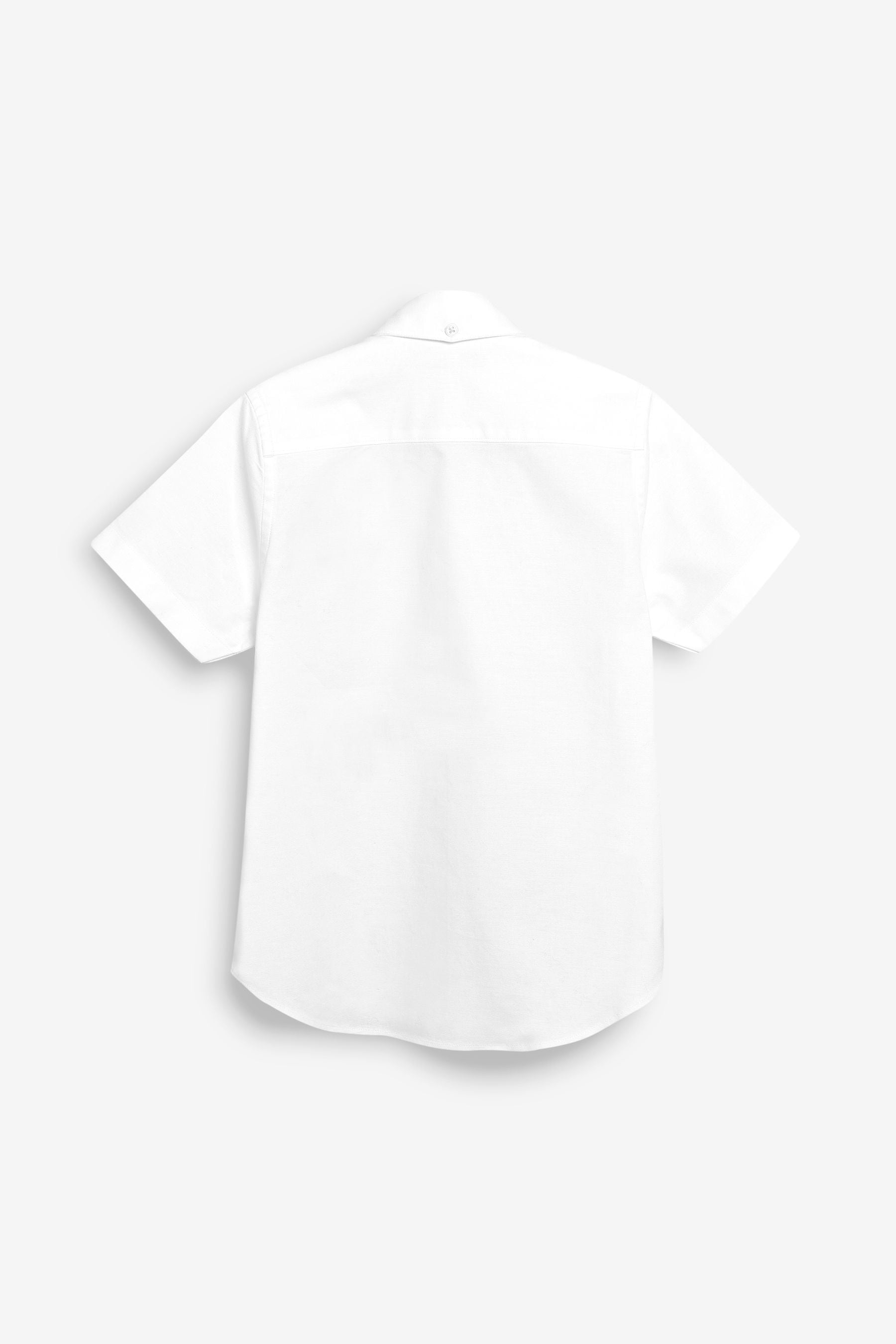 White Short Sleeve Cotton Rich Oxford Shirt (3-16yrs)