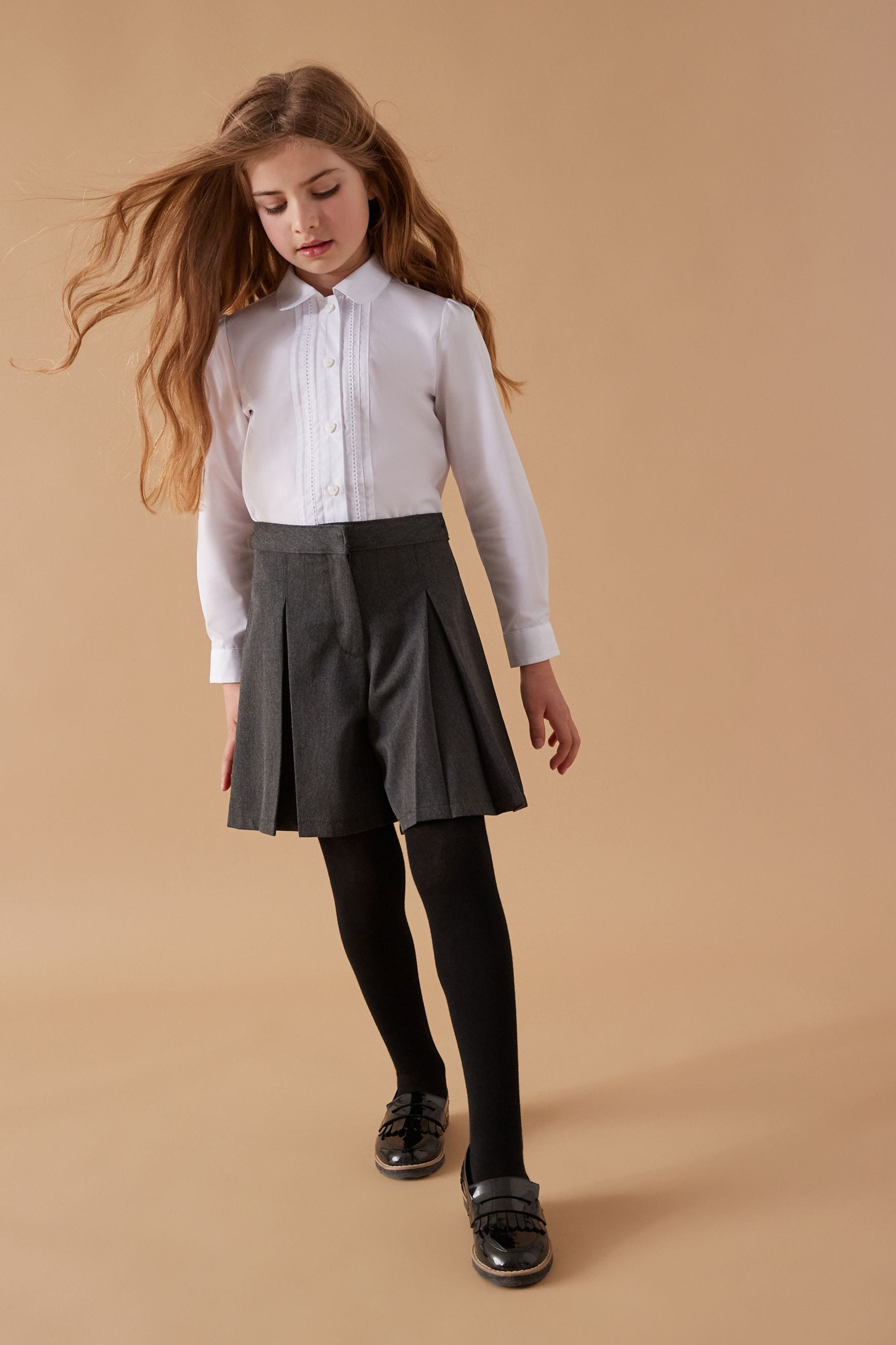 Charcoal Grey School Skort (3-16yrs)