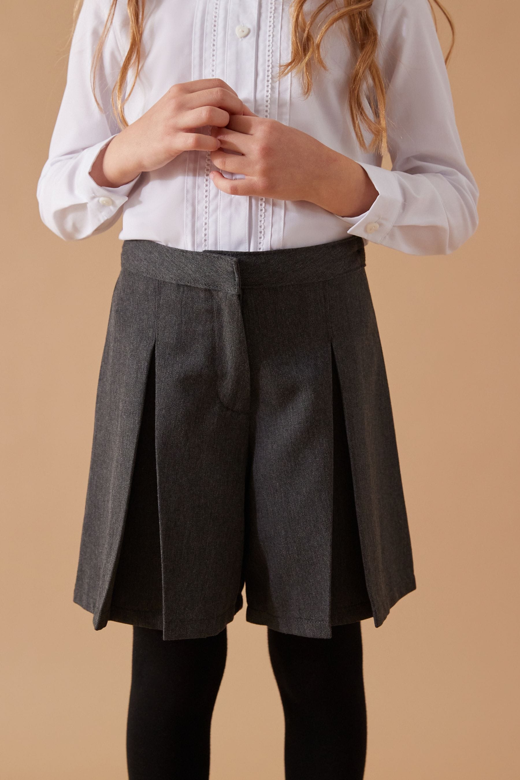 Charcoal Grey School Skort (3-16yrs)