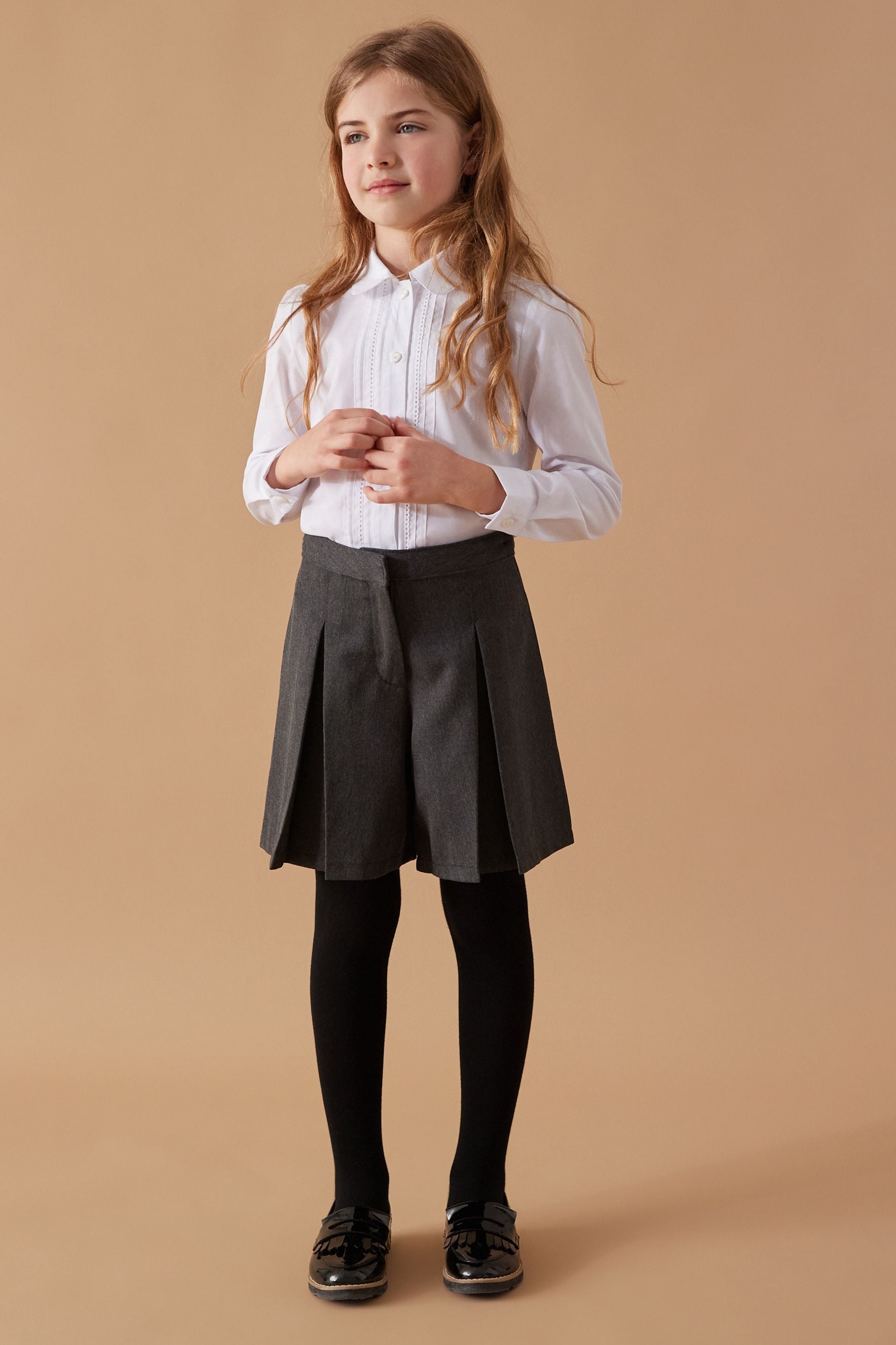 Charcoal Grey School Skort (3-16yrs)